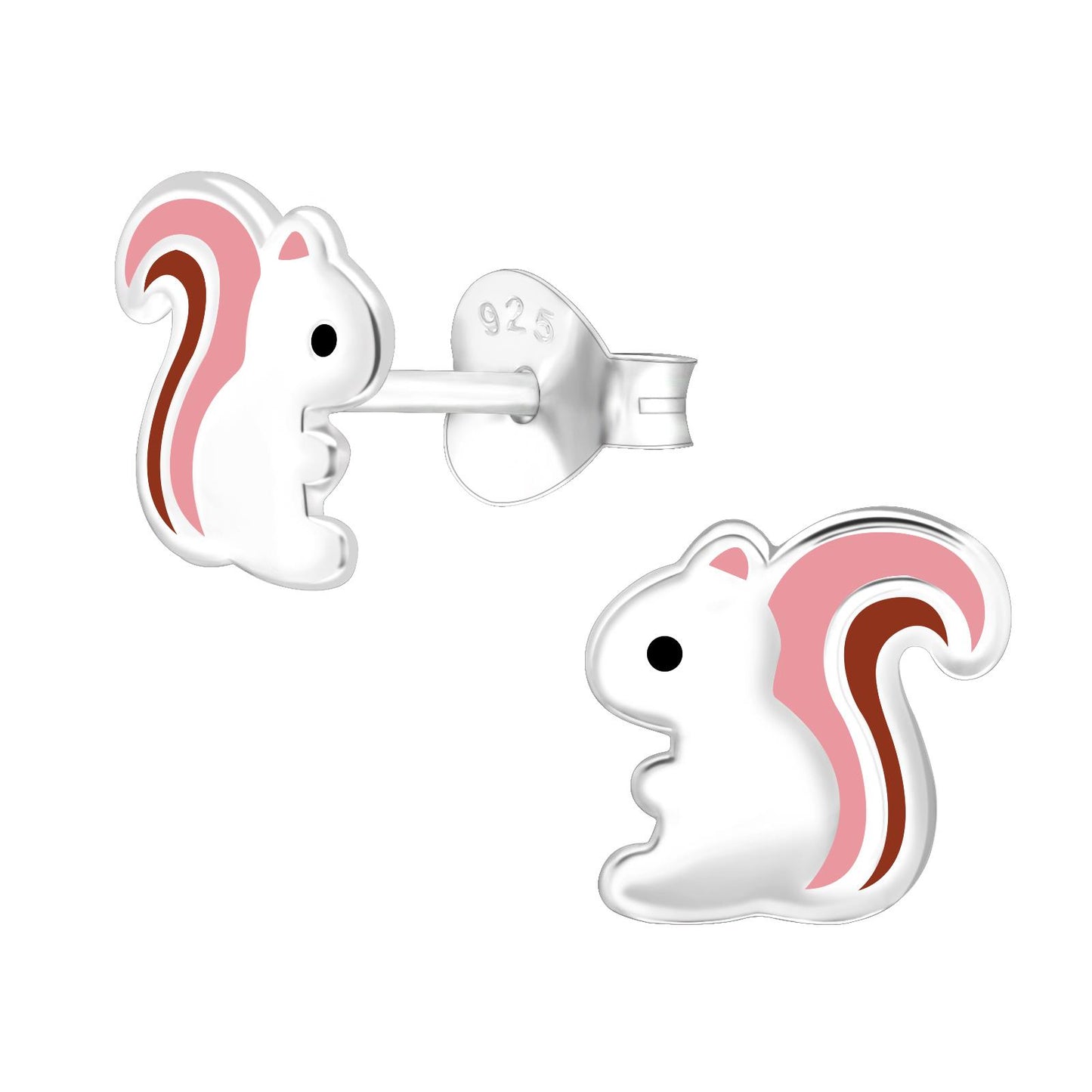 Kinder Ohrringe Eichhörnchen aus 925 Silber