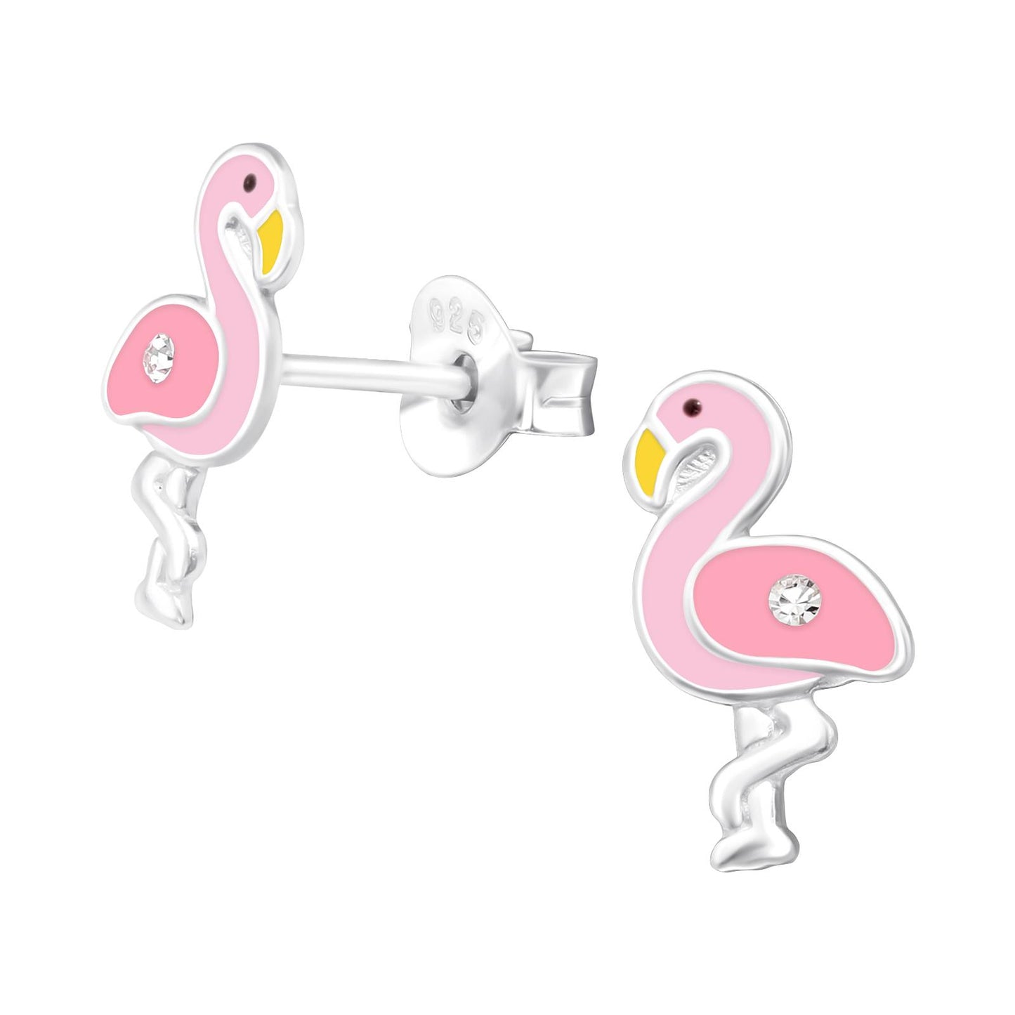 Kinder Ohrringe Flamingo aus 925 Silber