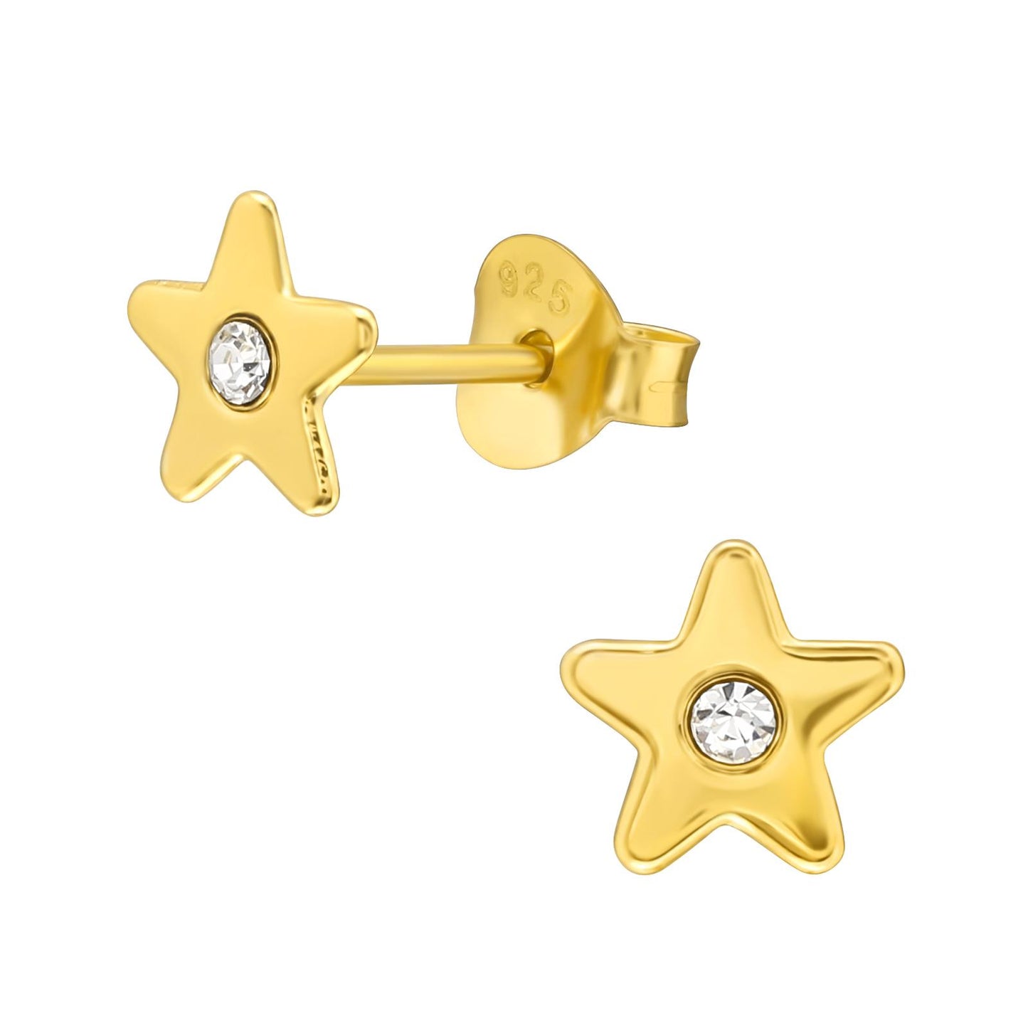 Mädchen Ohrringe Stern aus 925 Silber