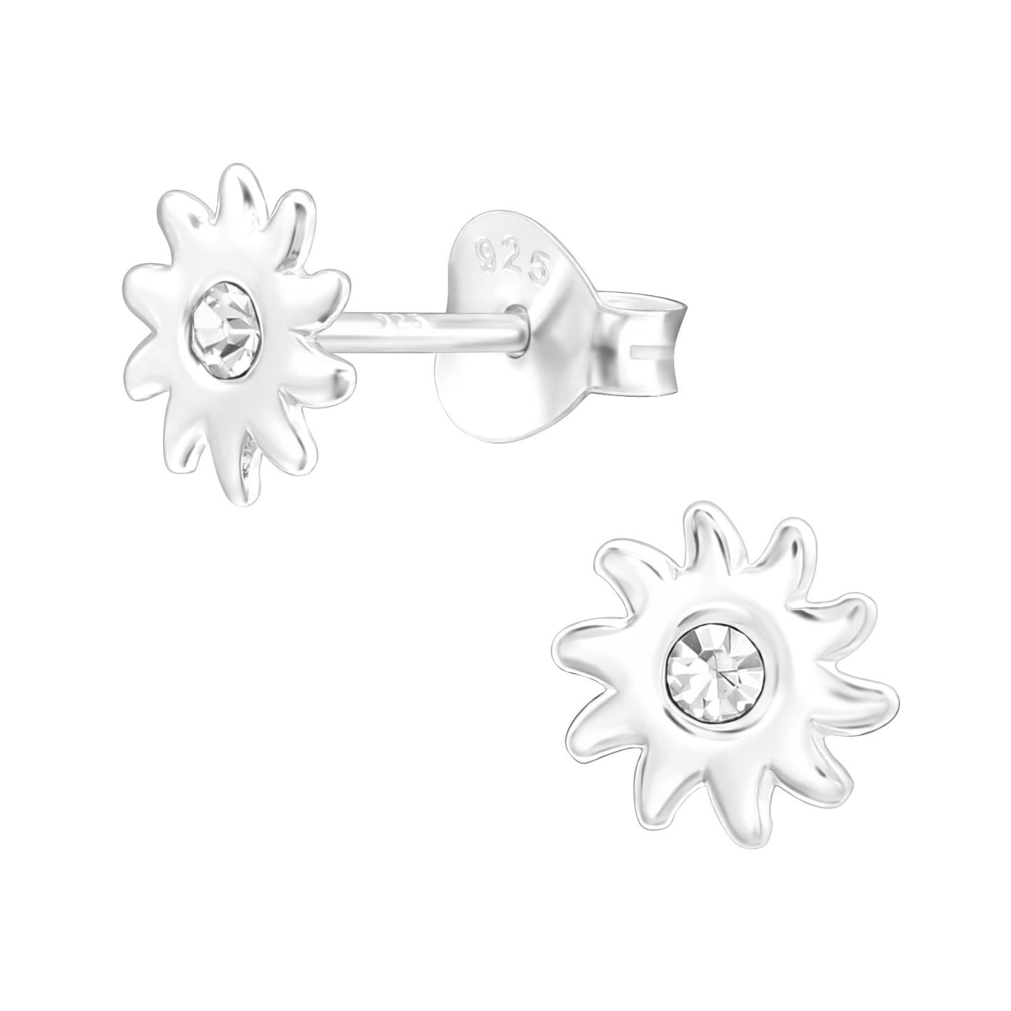 Kinder Ohrringe Sonnen aus 925 Silber