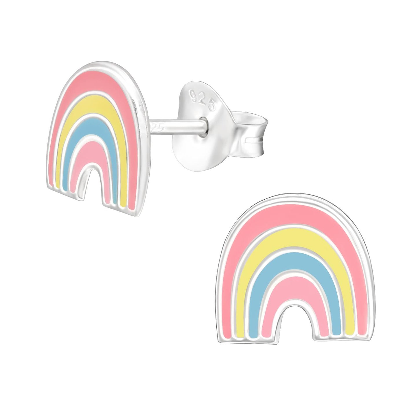 Kinder Ohrringe Regenbogen aus 925 Silber