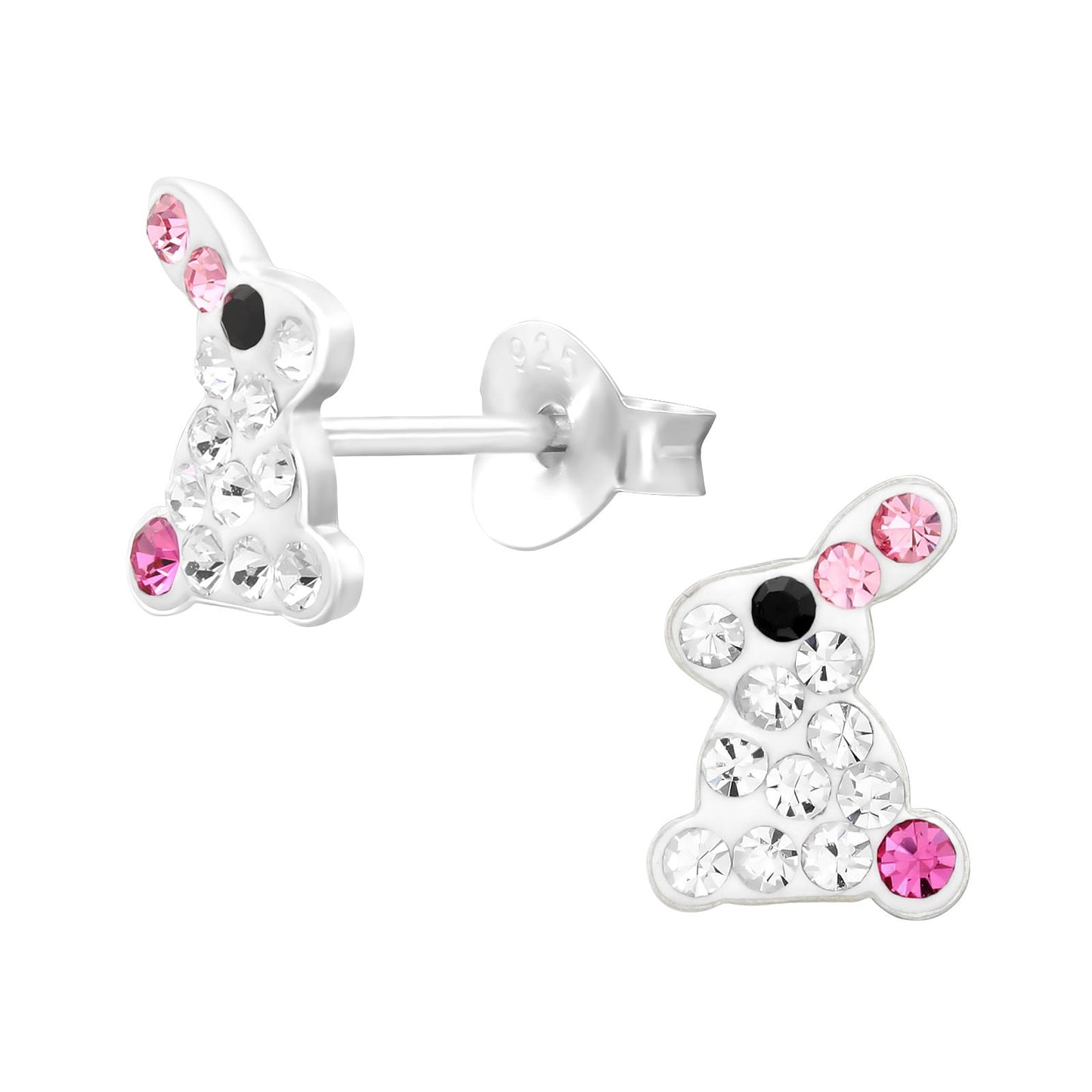 Girls' rabbit earrings made of 925 silver
