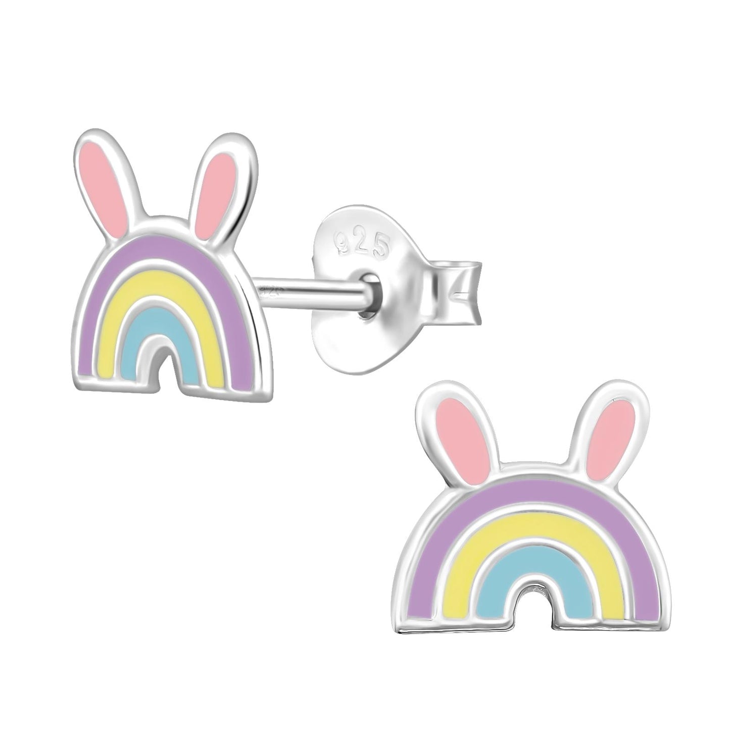 Kinder Ohrringe Regenbogen aus 925 Silber