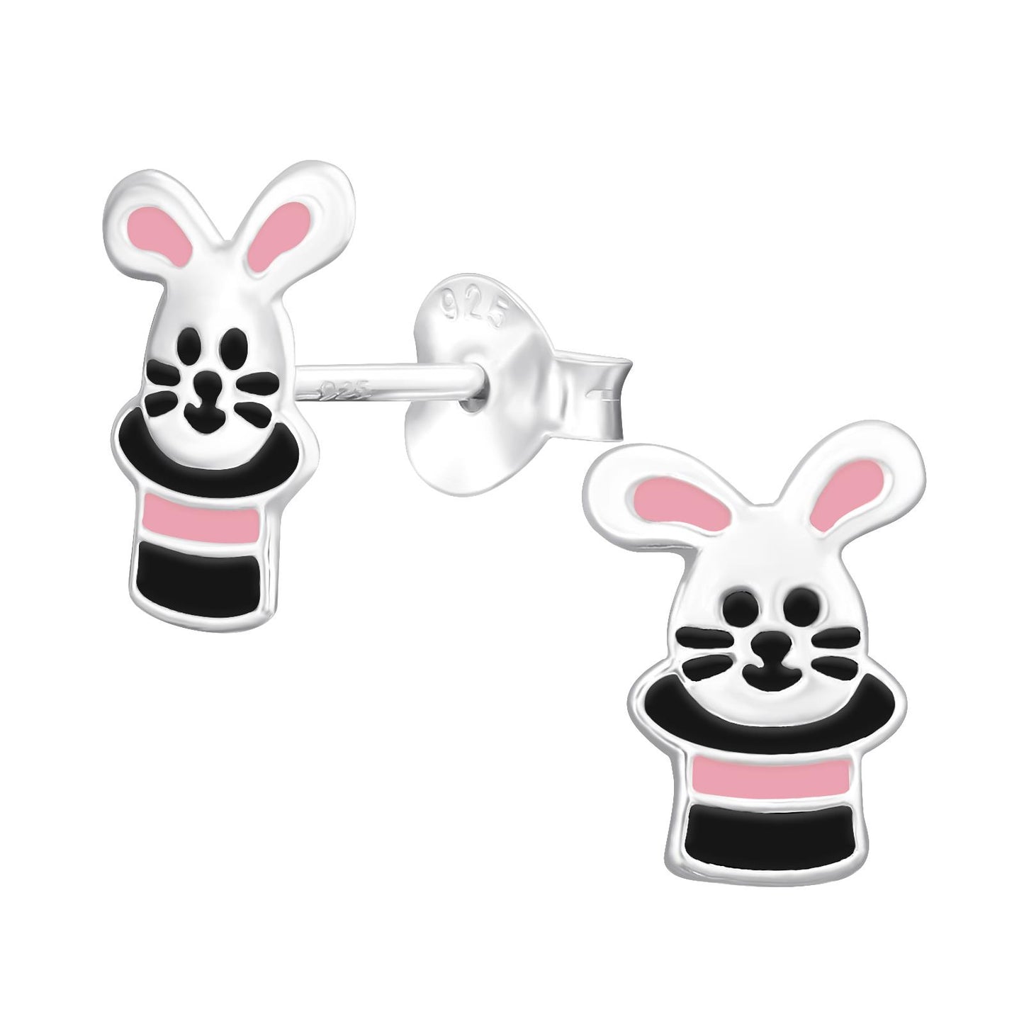 Girls' rabbit earrings made of 925 silver