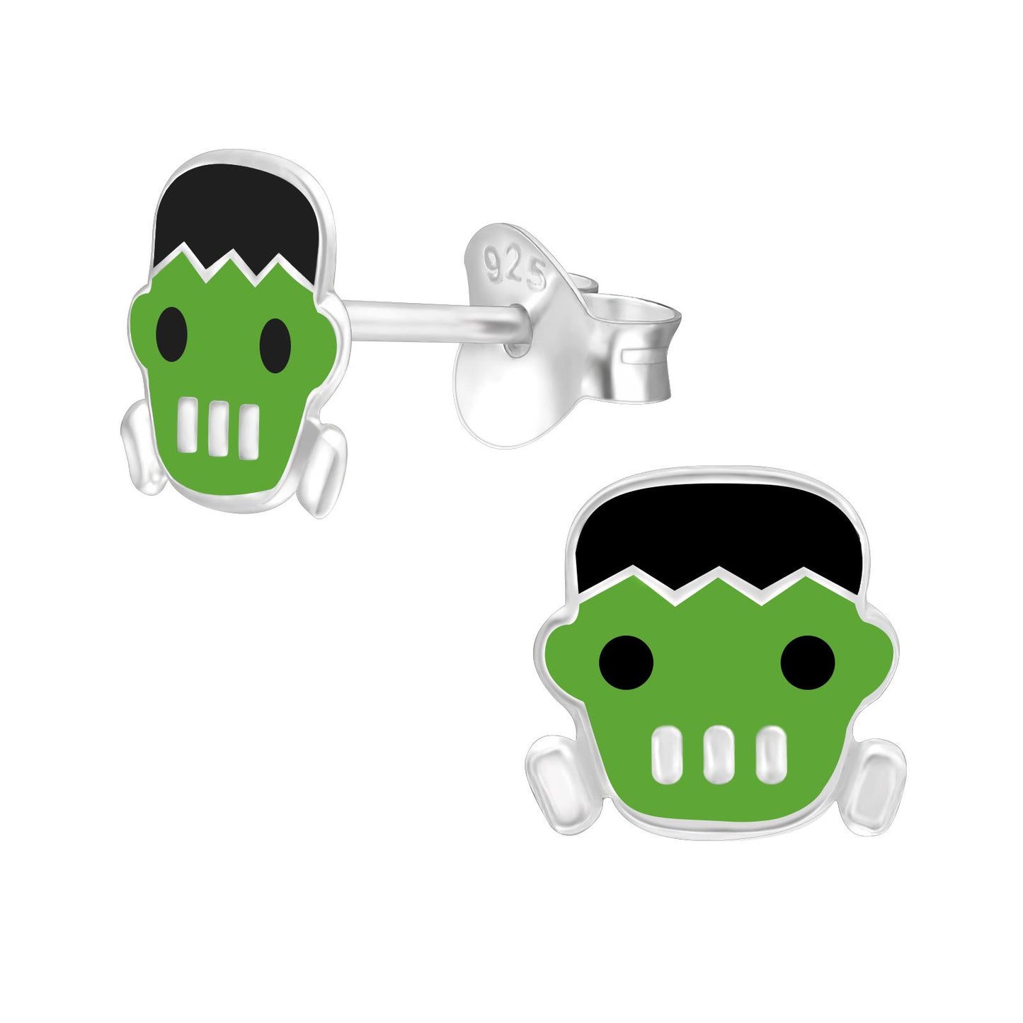 Kinder Ohrringe Frankenstein aus 925 Silber