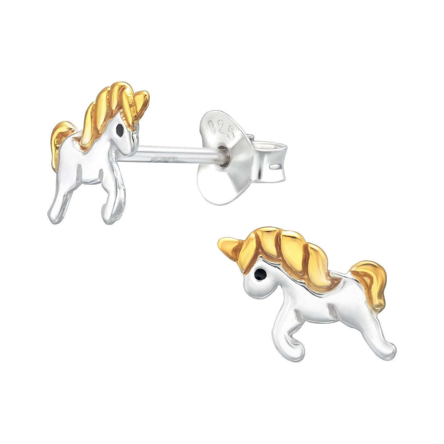 Mädchen Ohrringe Einhorn aus 925 Silber