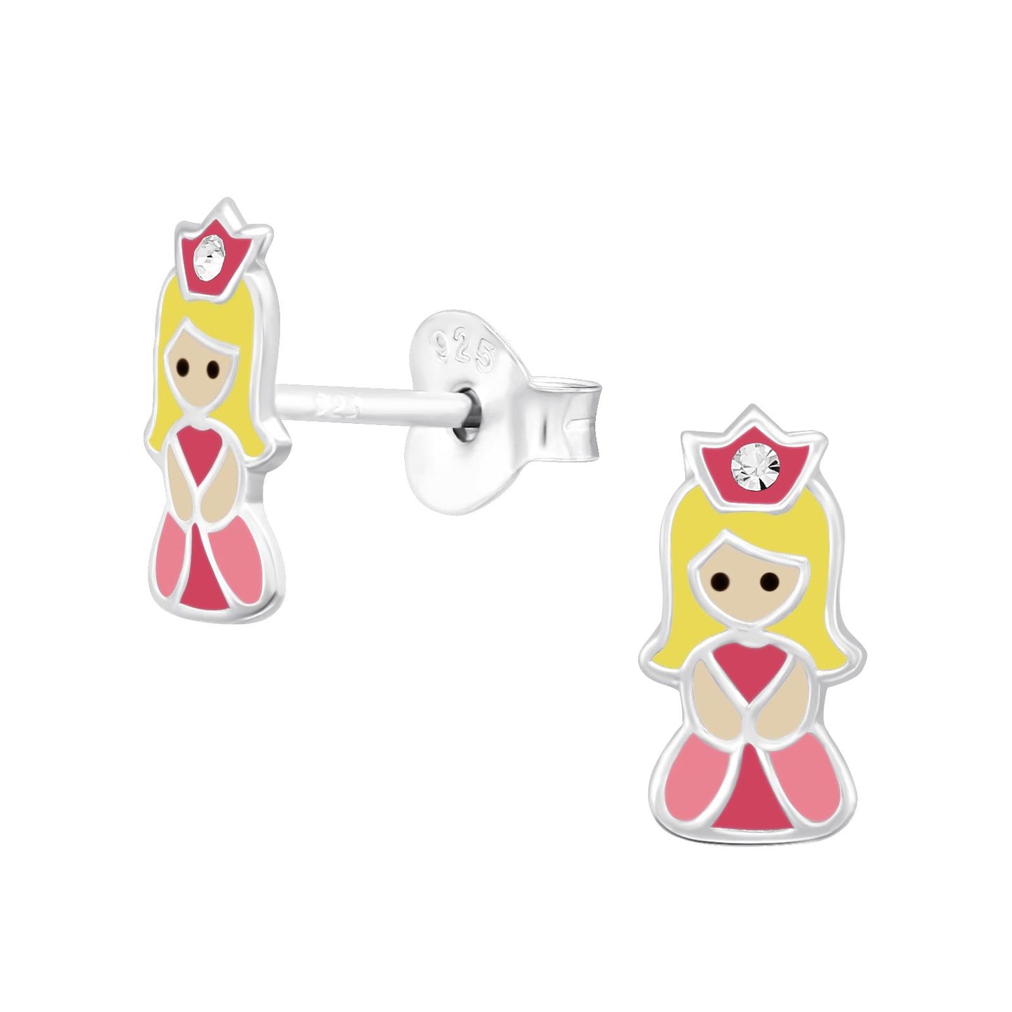 Children's angel earrings made of 925 silver