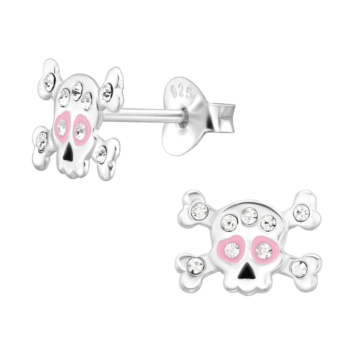 Kinder Ohrringe Totenkopf aus 925 Silber