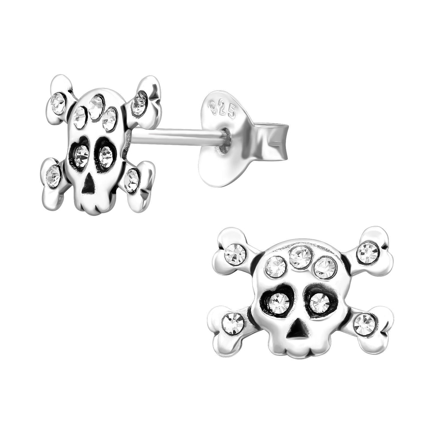 Kinder Ohrringe Totenkopf aus 925 Silber