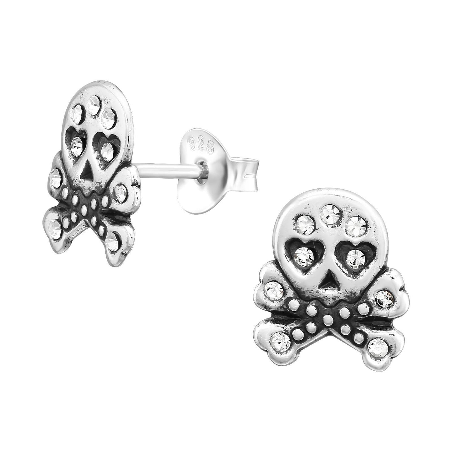 Kinder Ohrringe Totenkopf aus 925 Silber