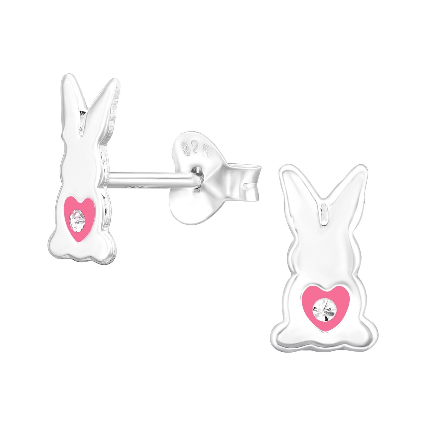 Girls' rabbit earrings made of 925 silver