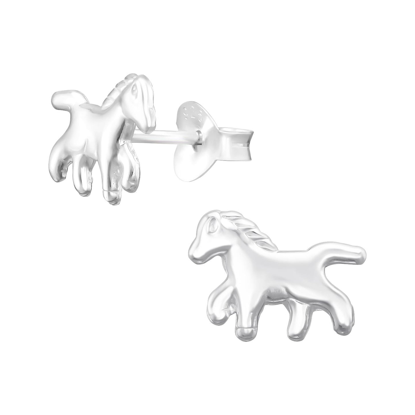 Mädchen Ohrringe Pferd aus 925 Silber