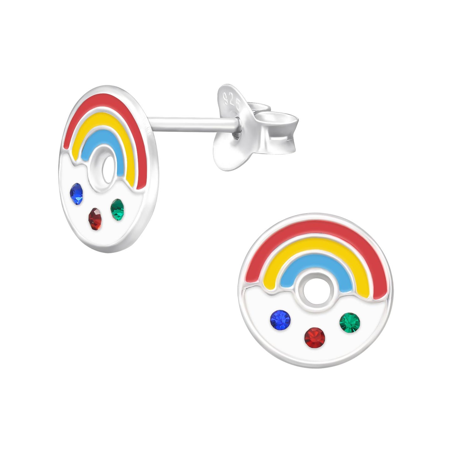 Kinder Ohrringe Donut aus 925 Silber