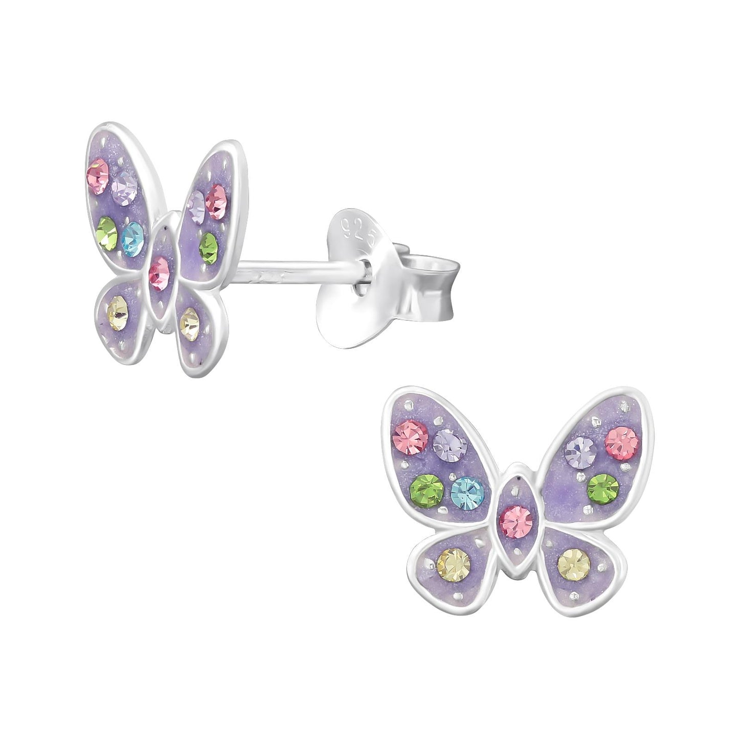 Mädchen Ohrringe Schmetterling aus 925 Silber