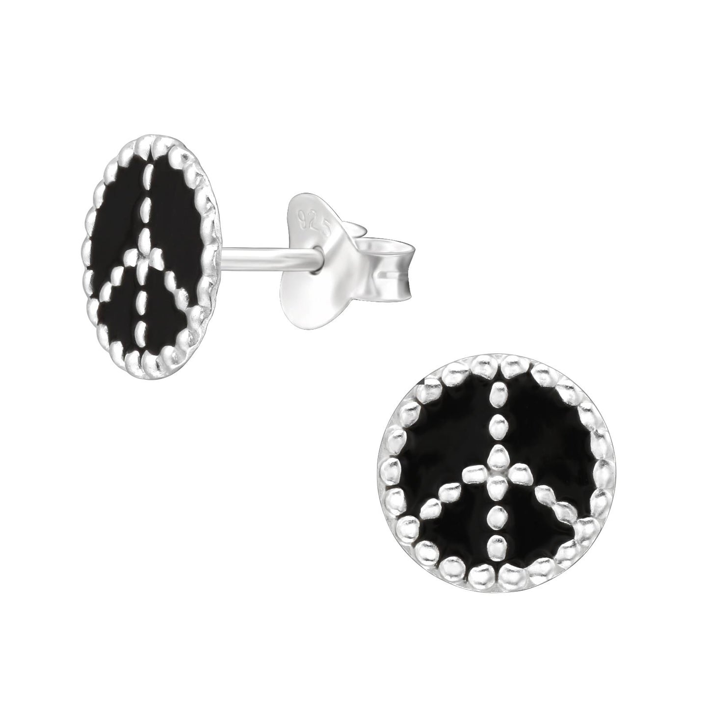 Kinder Ohrringe Peace aus 925 Silber