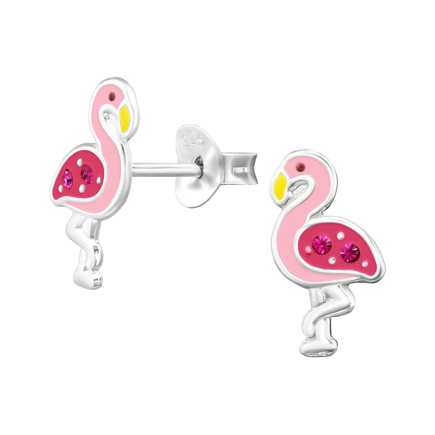 Kinder Ohrringe Flamingo aus 925 Silber
