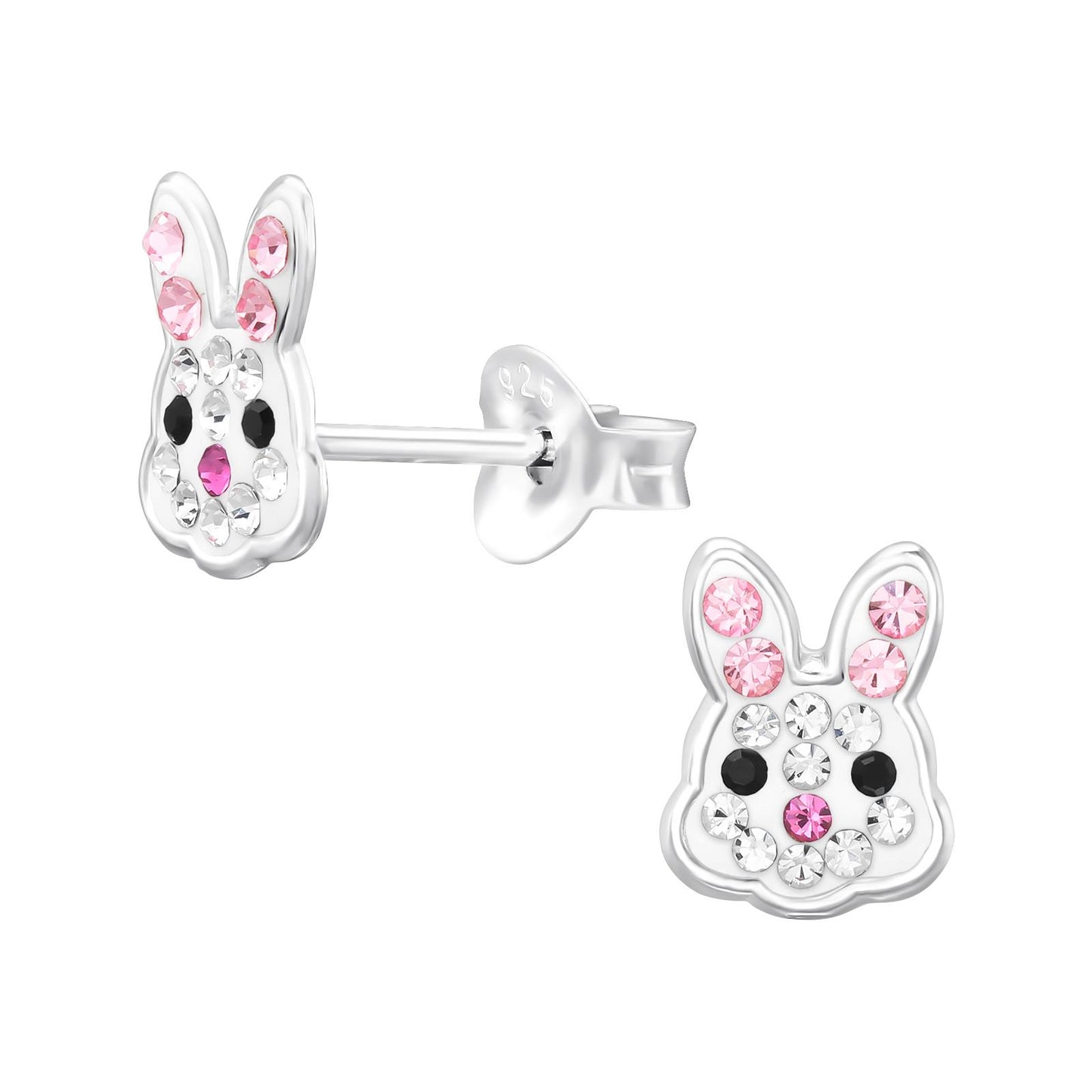 Girls' rabbit earrings made of 925 silver