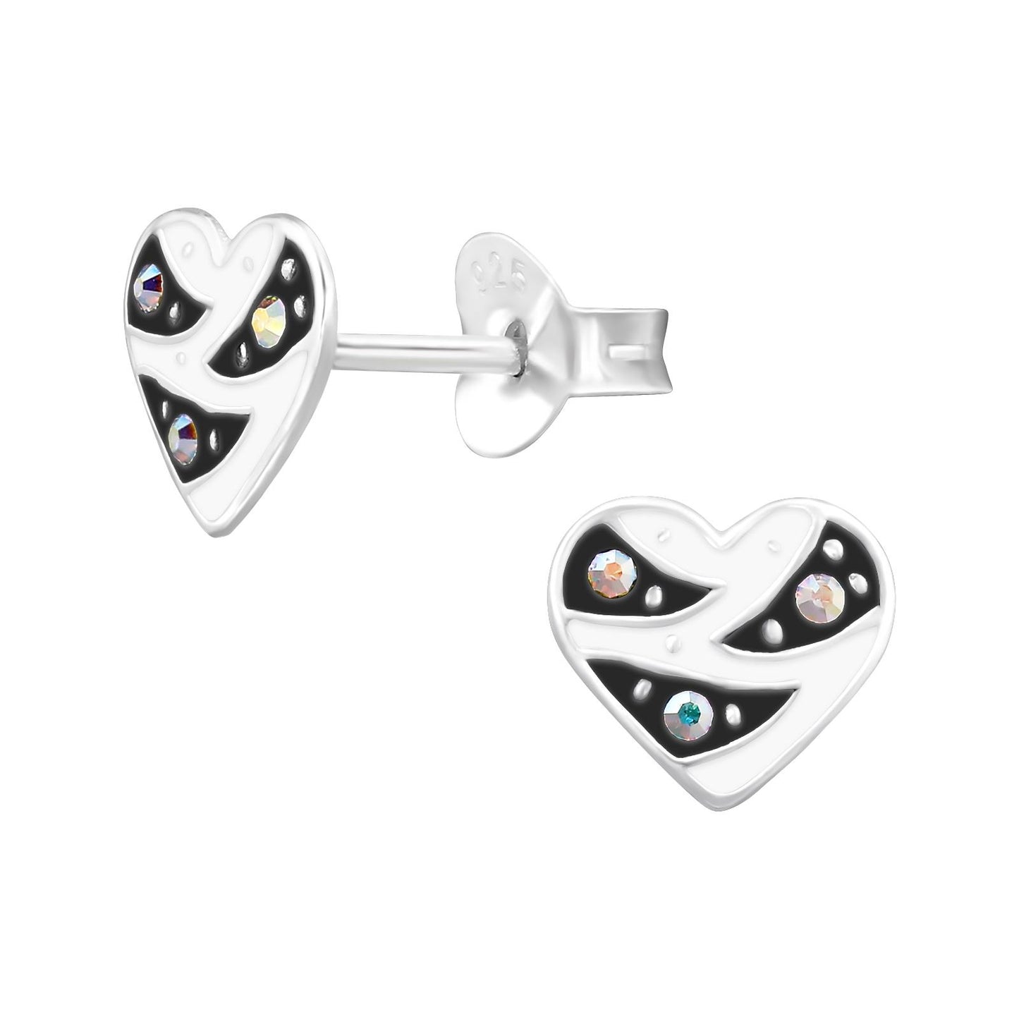 Mädchen Ohrringe Herz aus 925 Silber