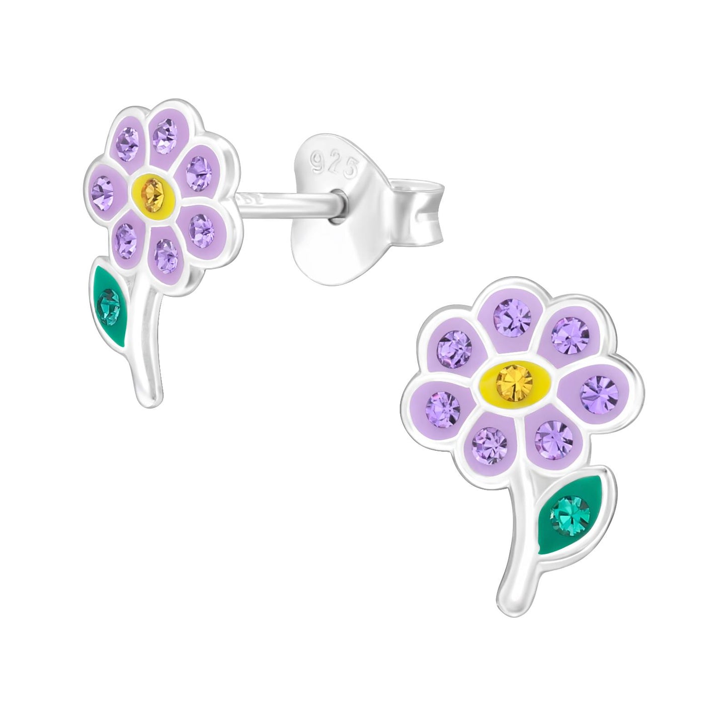 Mädchen Ohrringe Blume aus 925 Silber