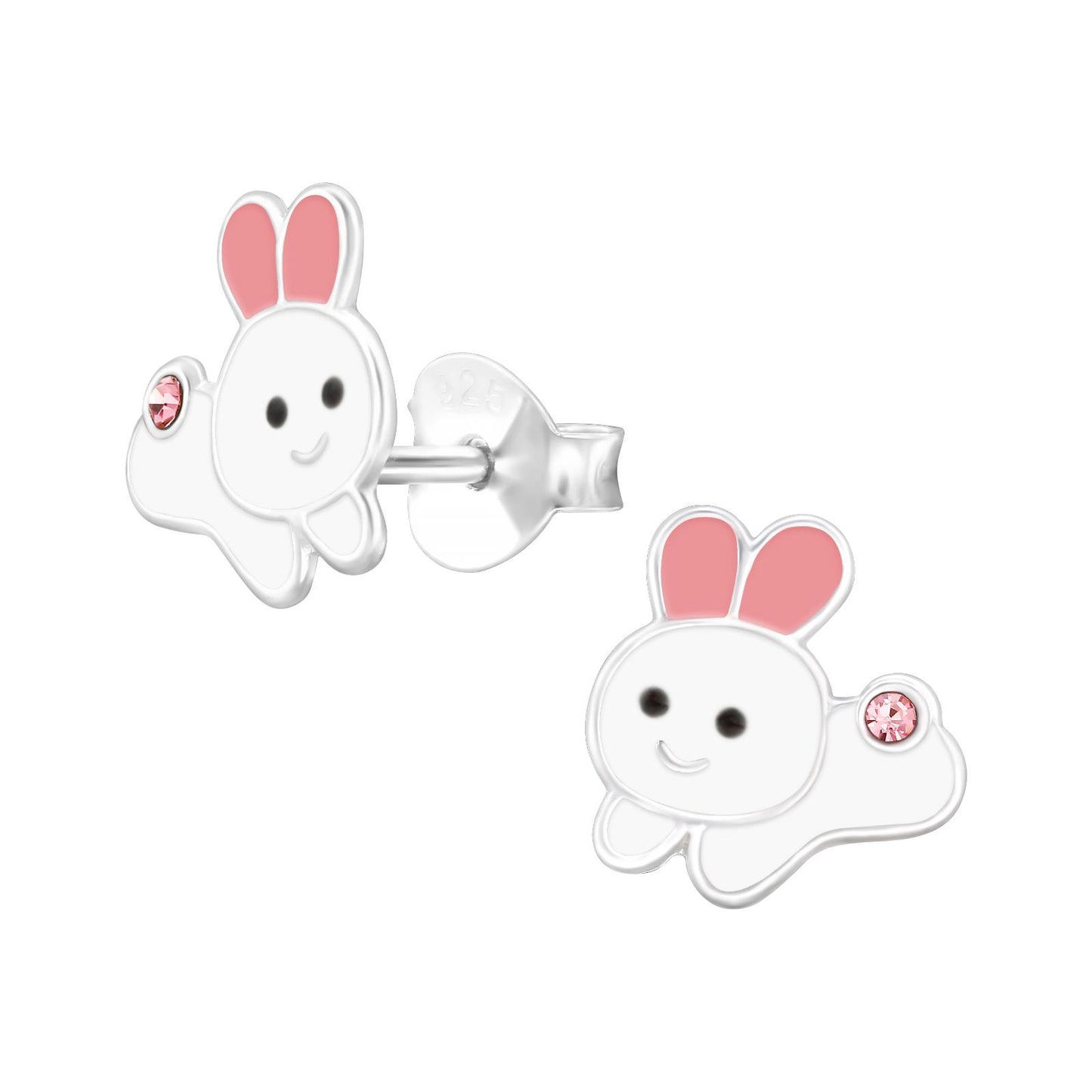 Girls' rabbit earrings made of 925 silver