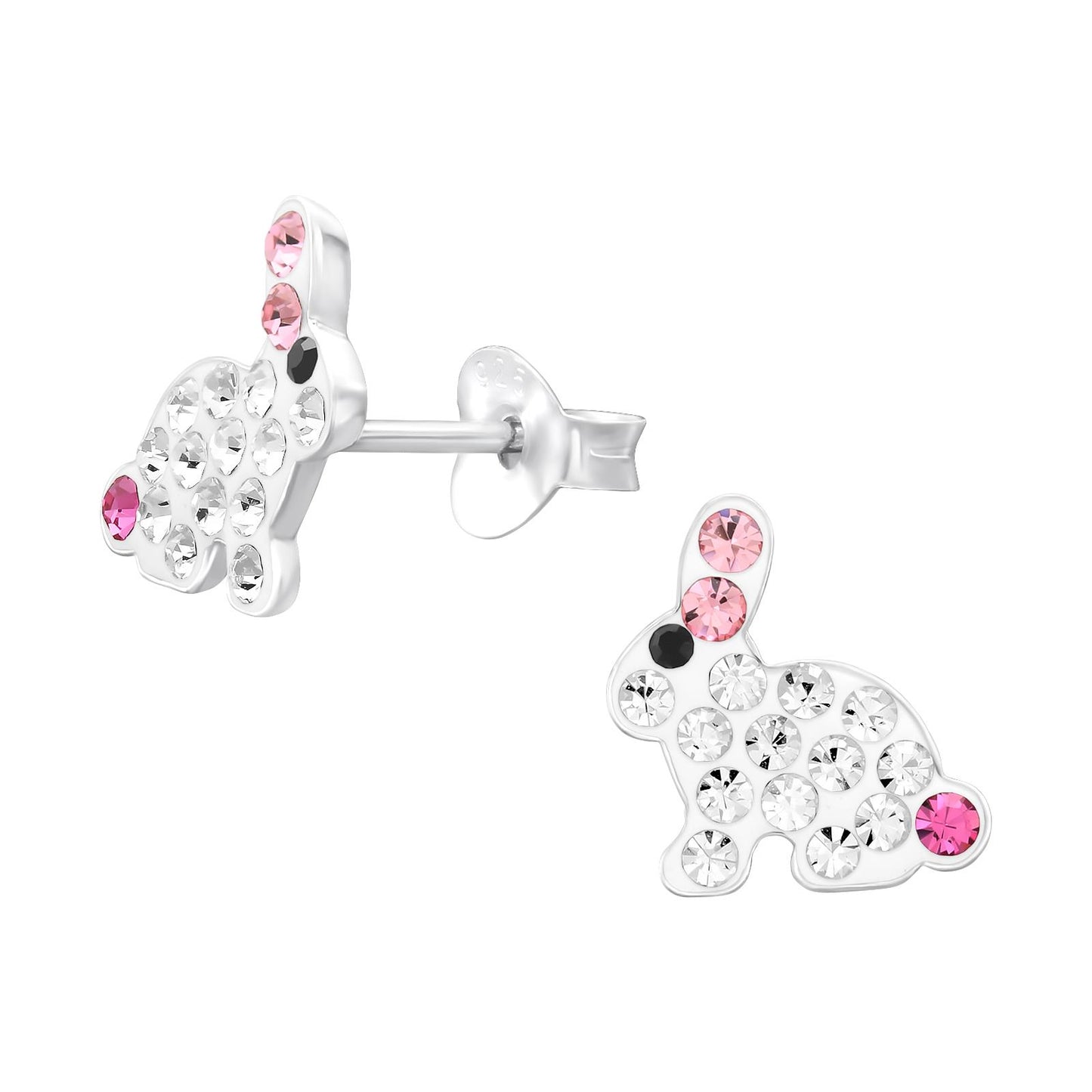 Girls' rabbit earrings made of 925 silver