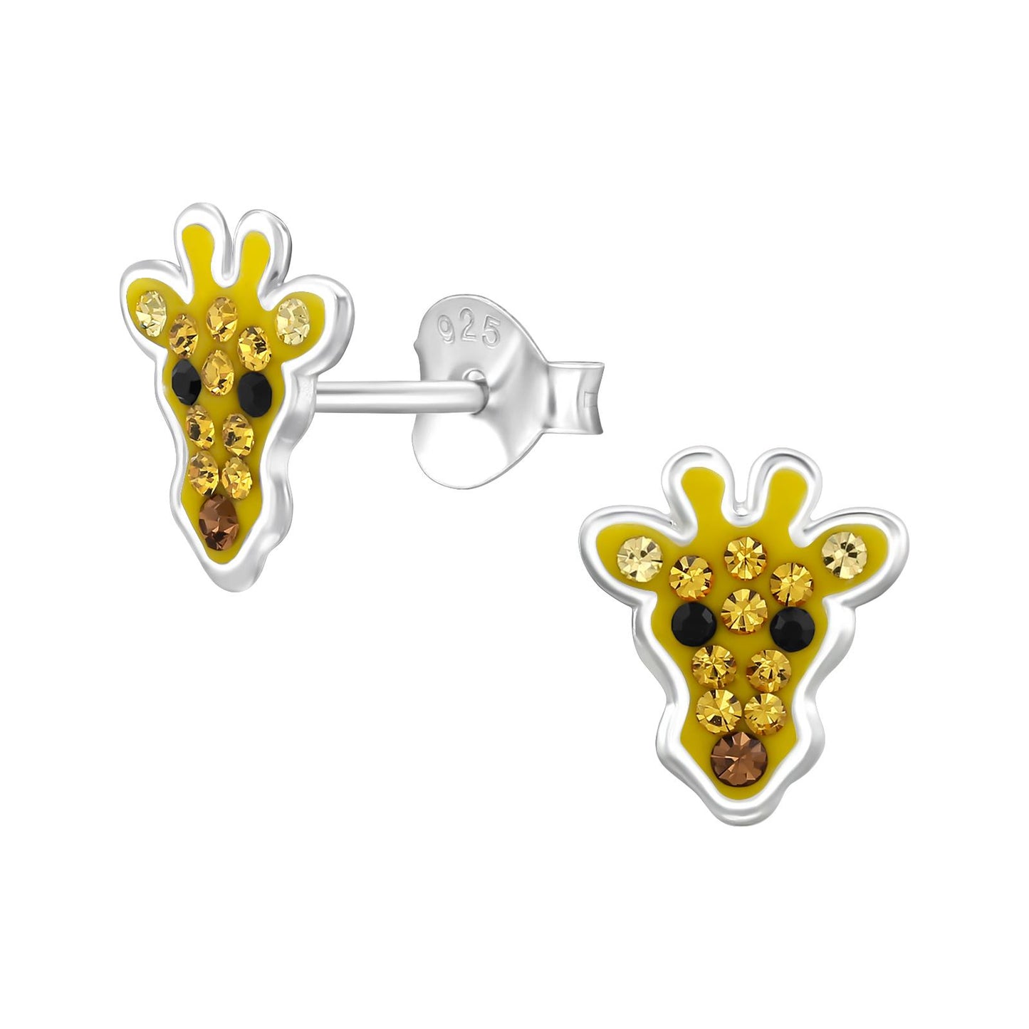 Kinder Ohrringe Giraffe aus 925 Silber