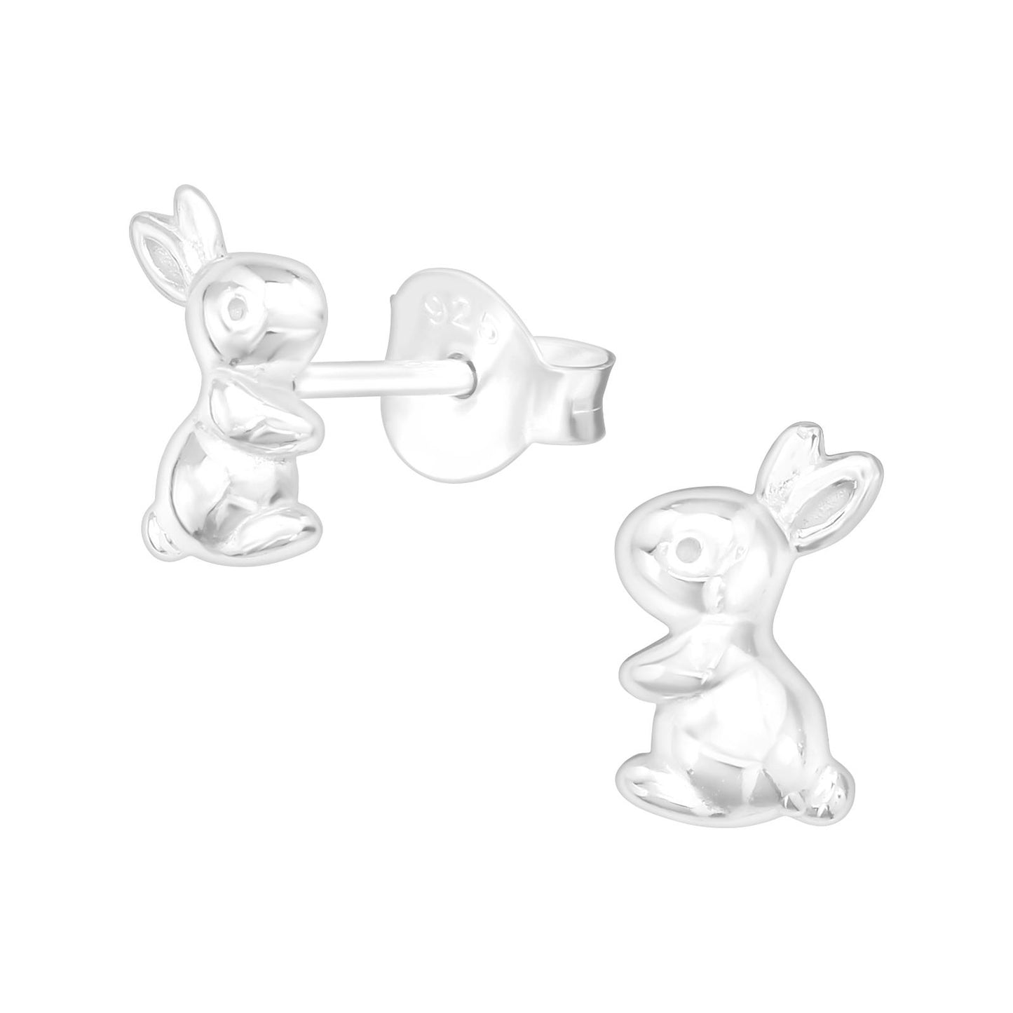Girls' rabbit earrings made of 925 silver