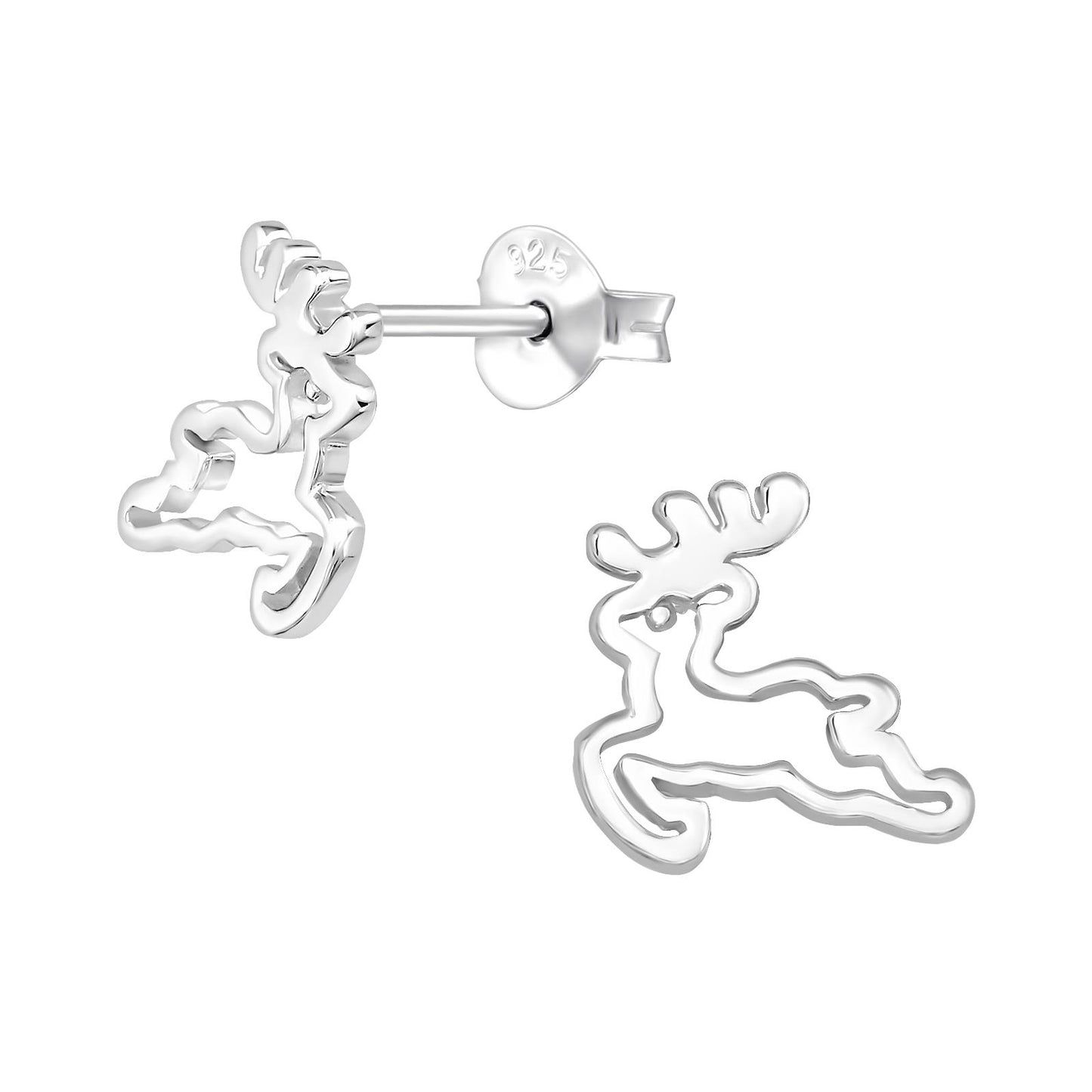 Kinder Ohrringe Rentier aus 925 Silber