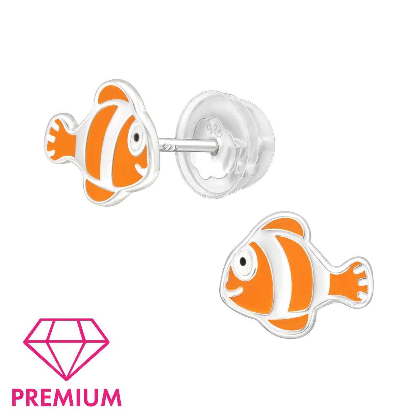 Kinder Ohrringe Fisch aus 925 Silber