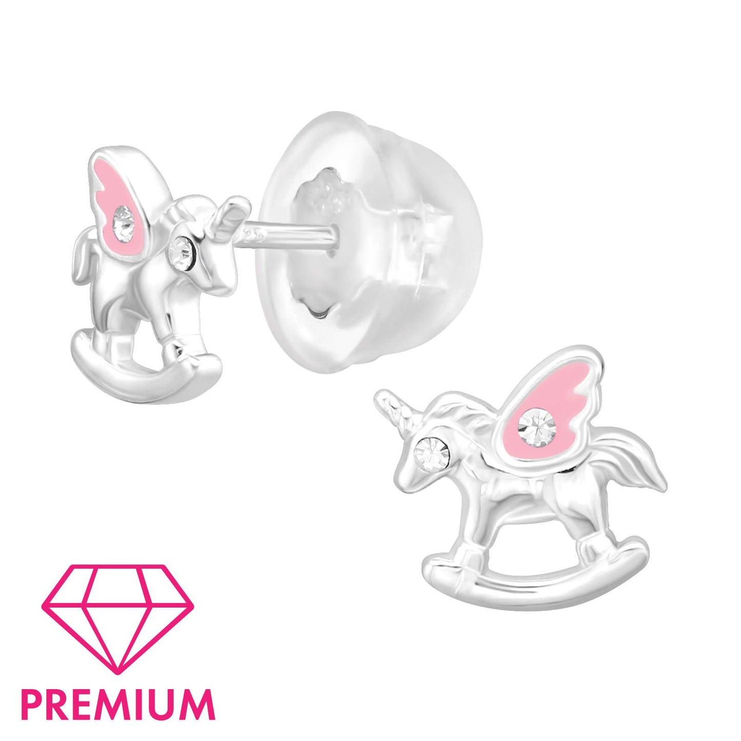 Girls' Unicorn Earrings made of 925 Silver