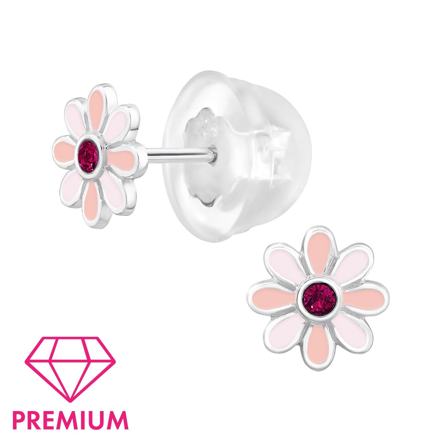 Mädchen Ohrringe Blumen aus 925 Silber