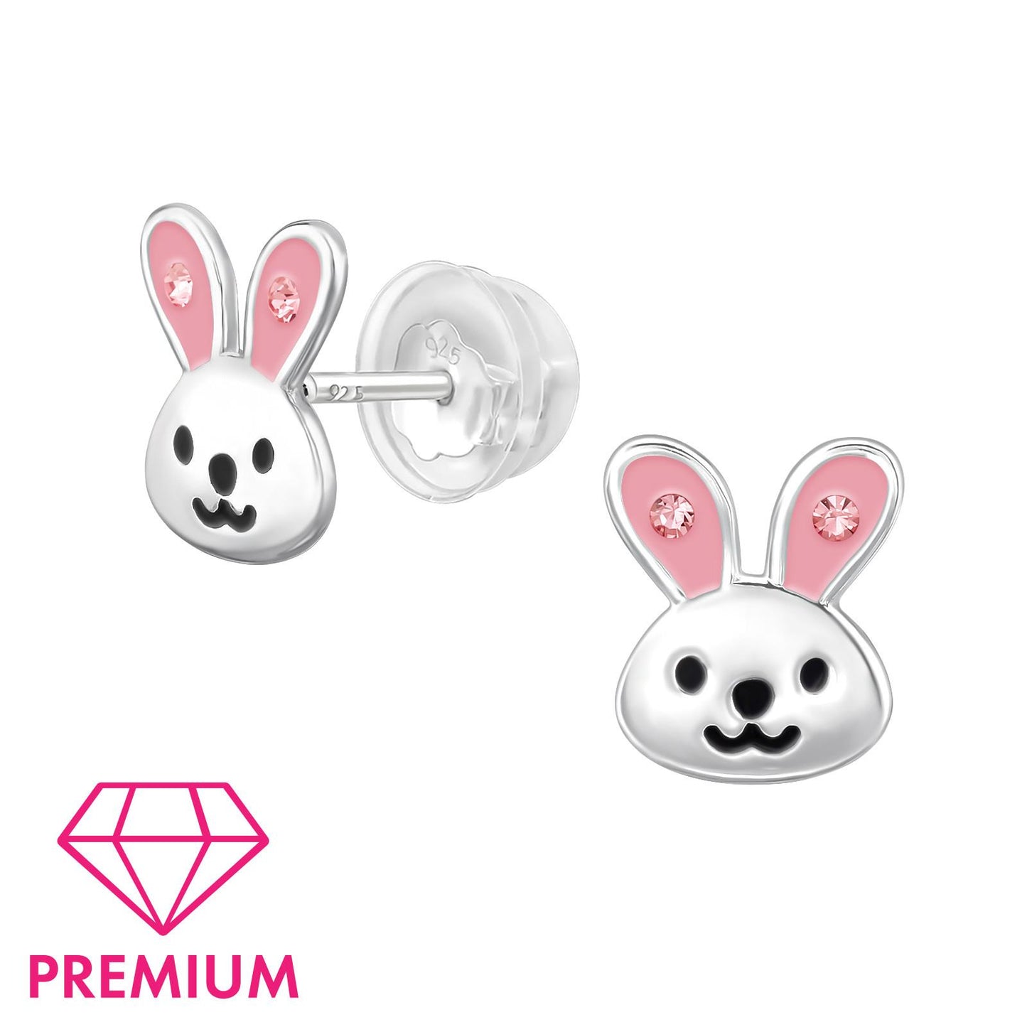 Mädchen Ohrringe Hase aus 925 Silber