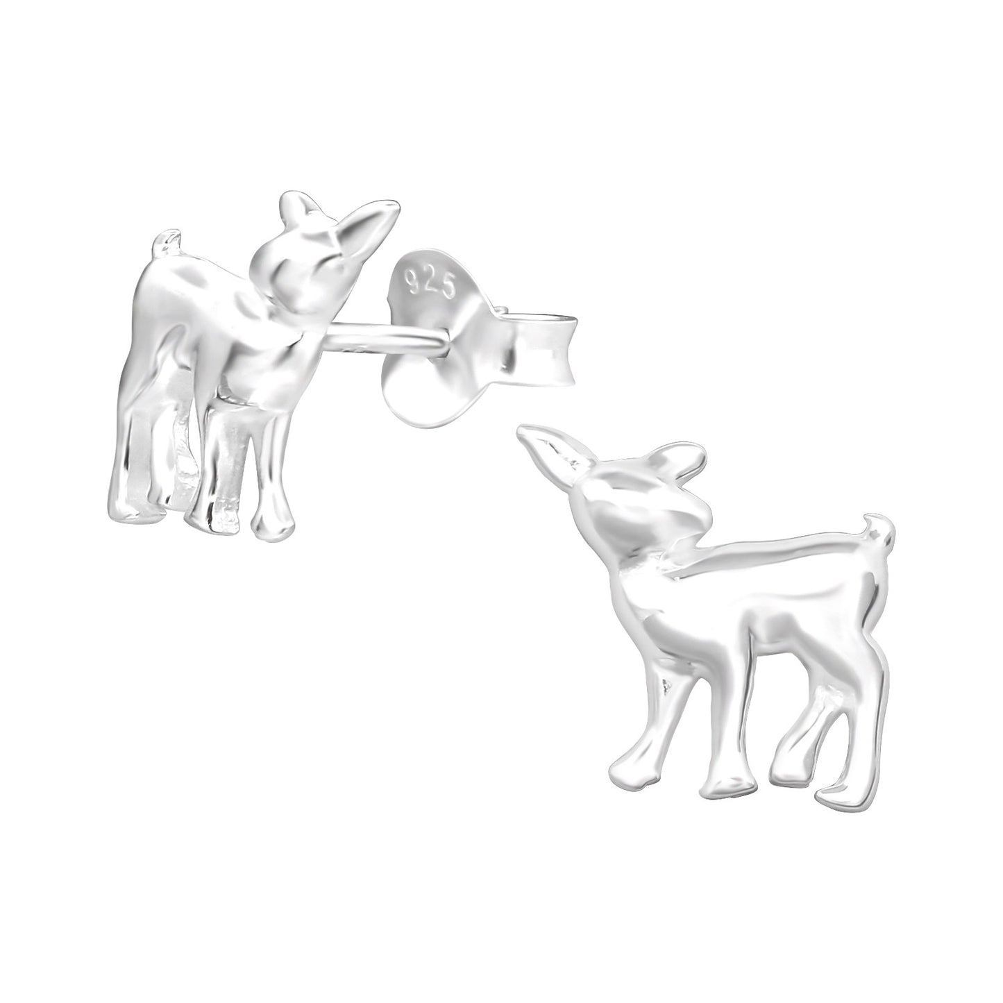 Kinder Ohrringe Hirsch aus 925 Silber