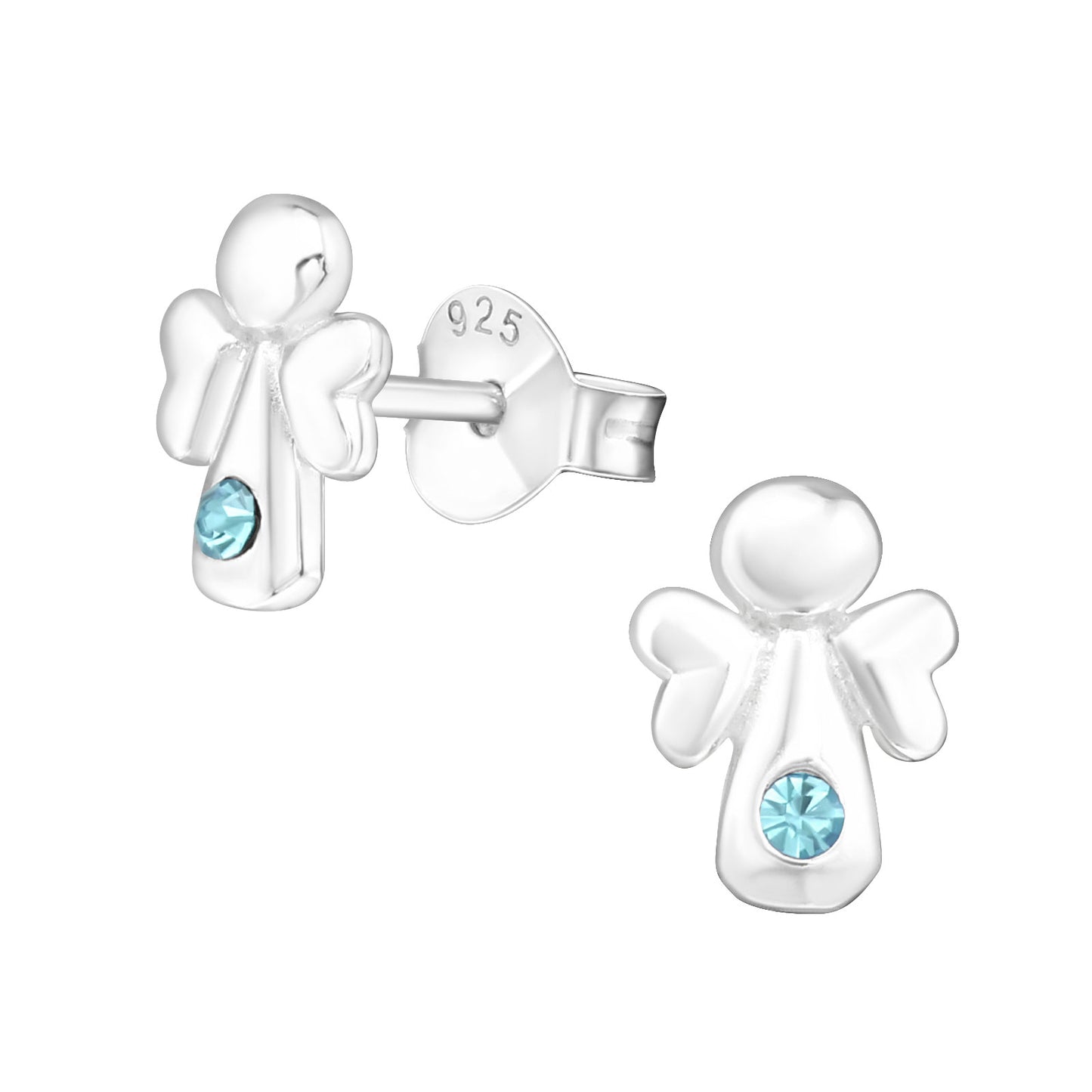 Children's angel earrings made of 925 silver