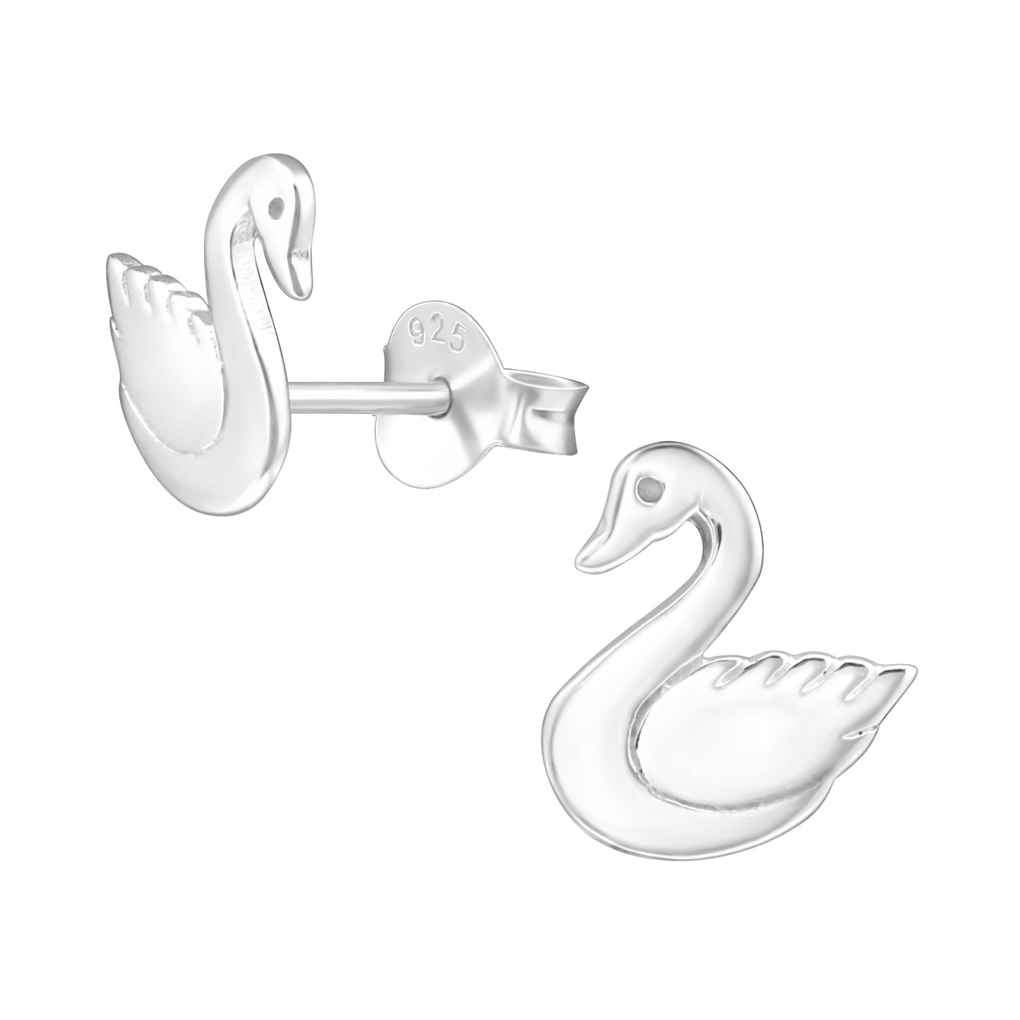 Kinder Ohrringe Schwan aus 925 Silber