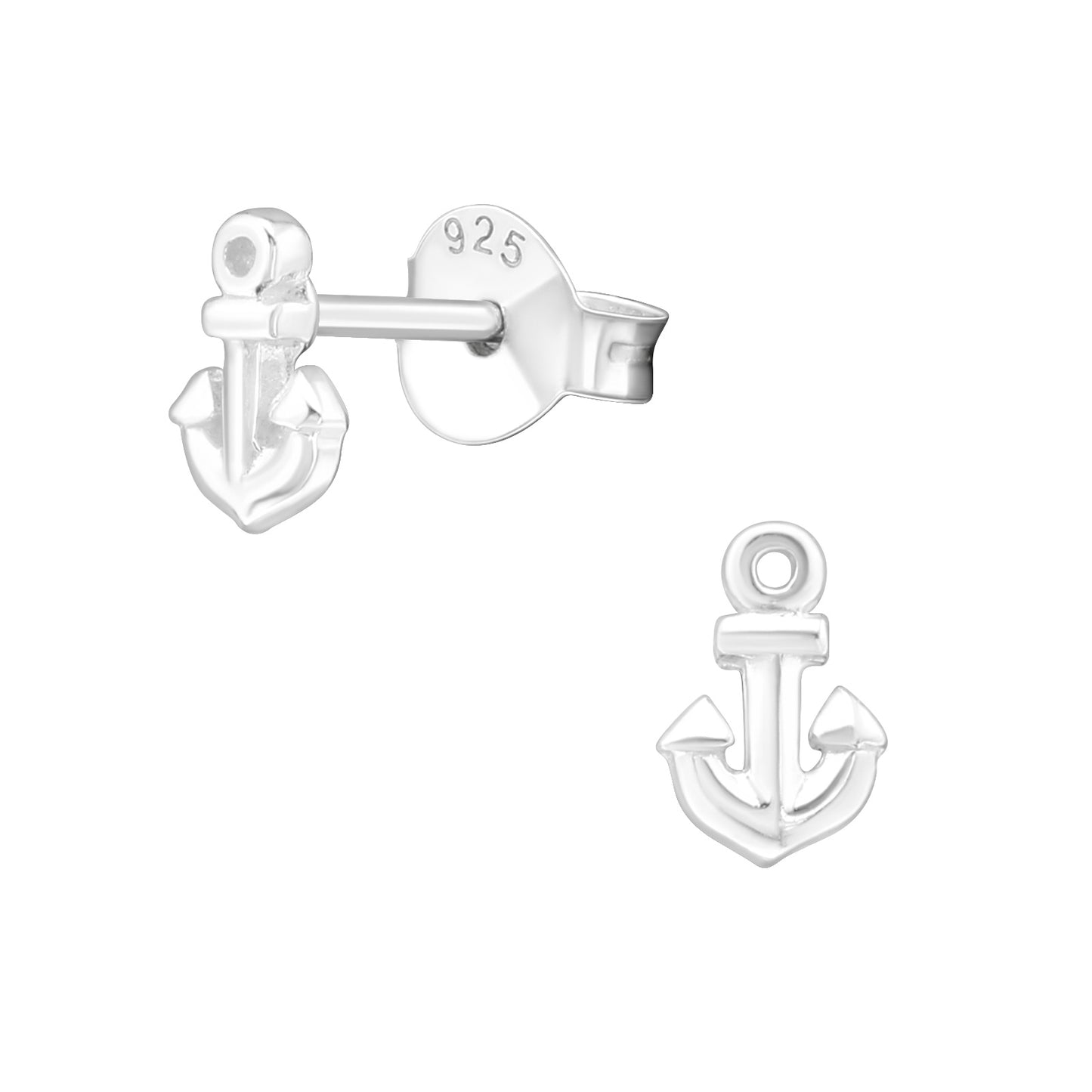 Kinder Ohrringe Anker aus 925 Silber