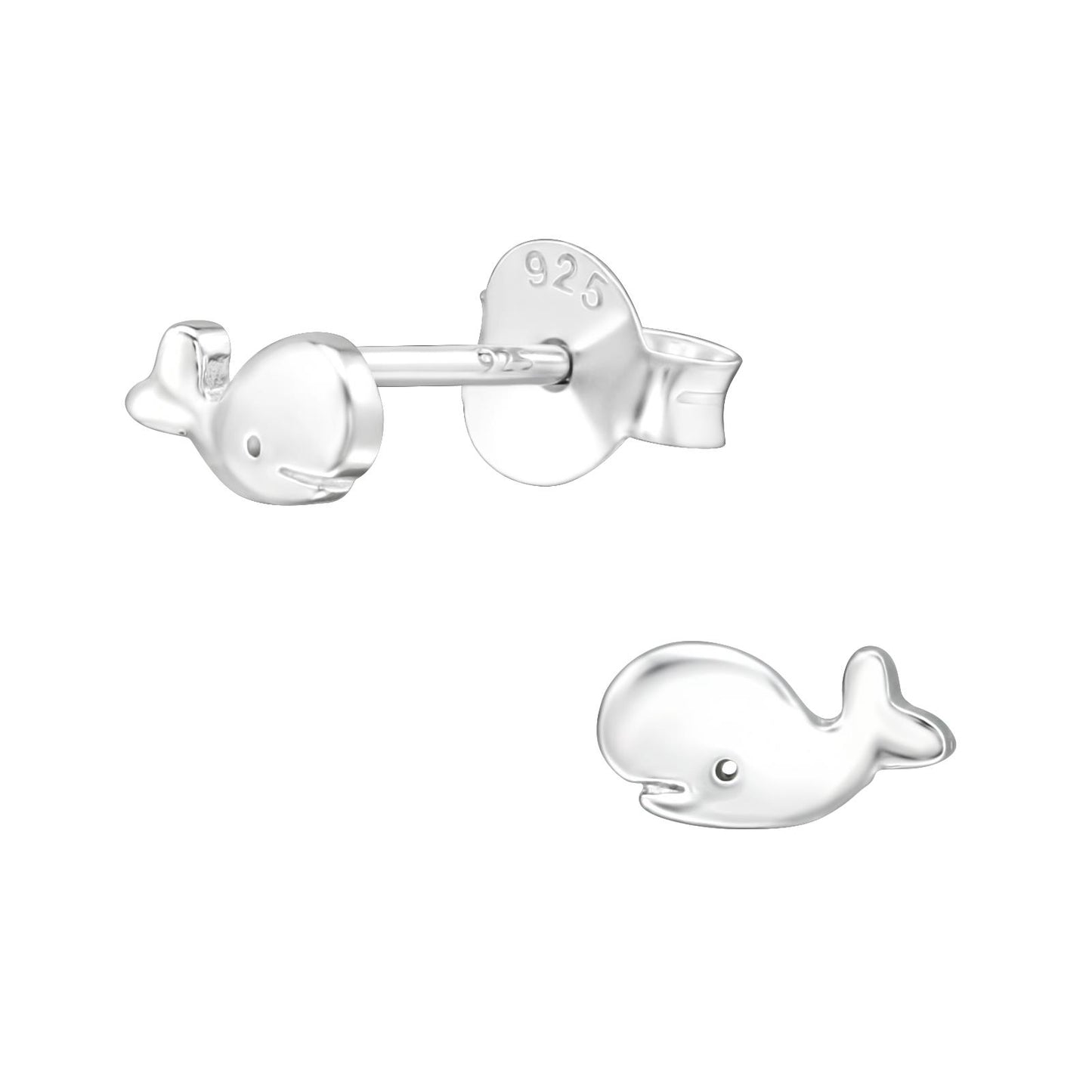 Kinder Ohrringe Wal aus 925 Silber