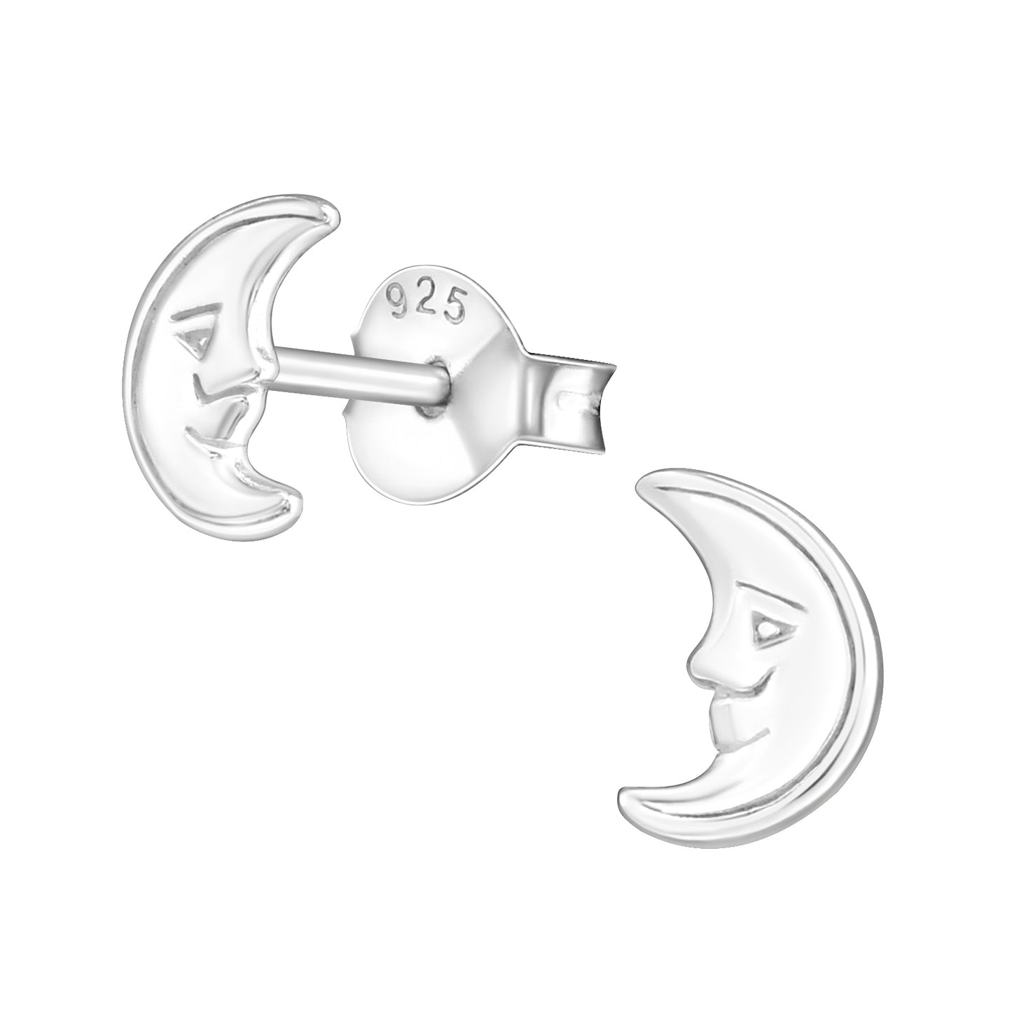 Kinder Ohrringe Mond aus 925 Silber