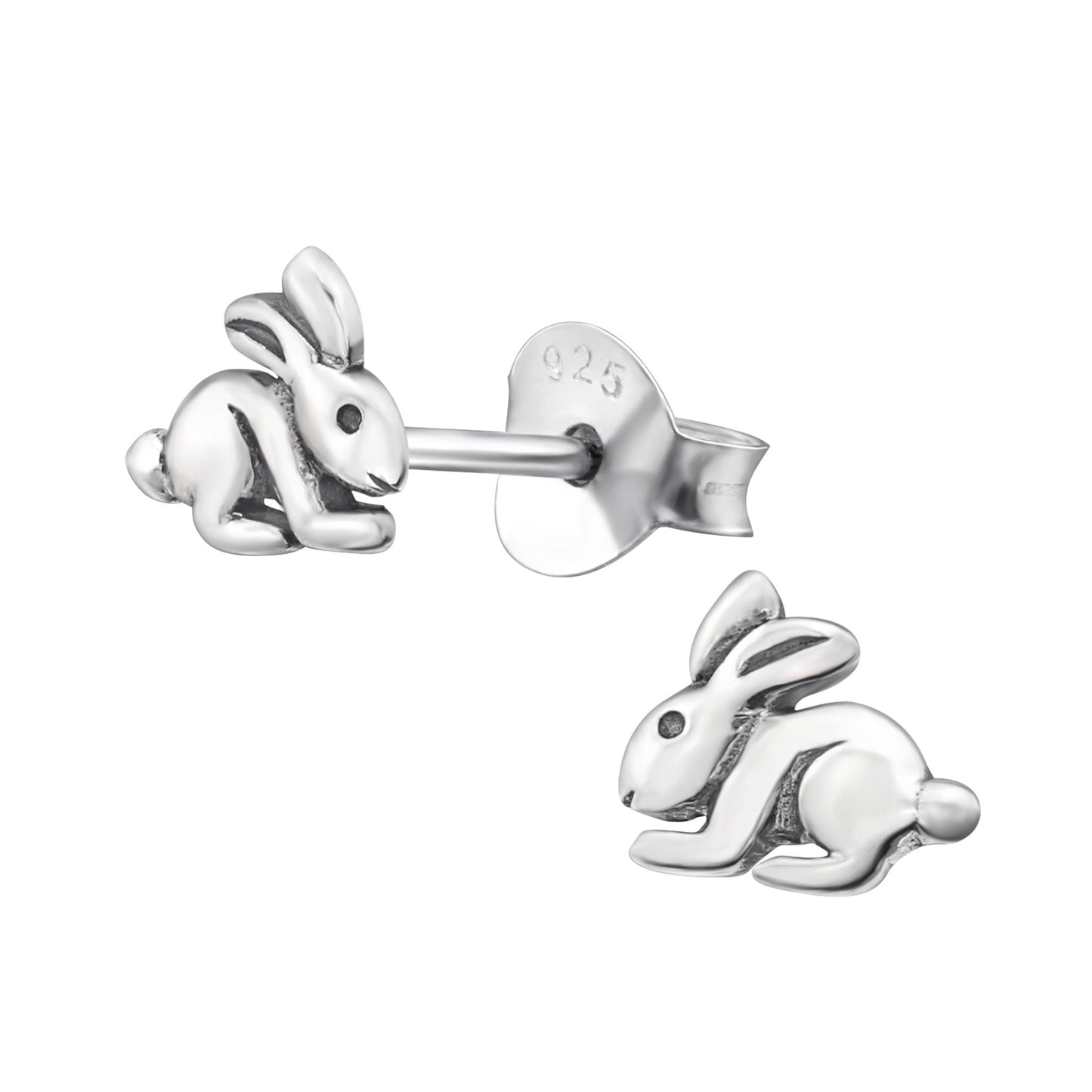 Girls' rabbit earrings made of 925 silver