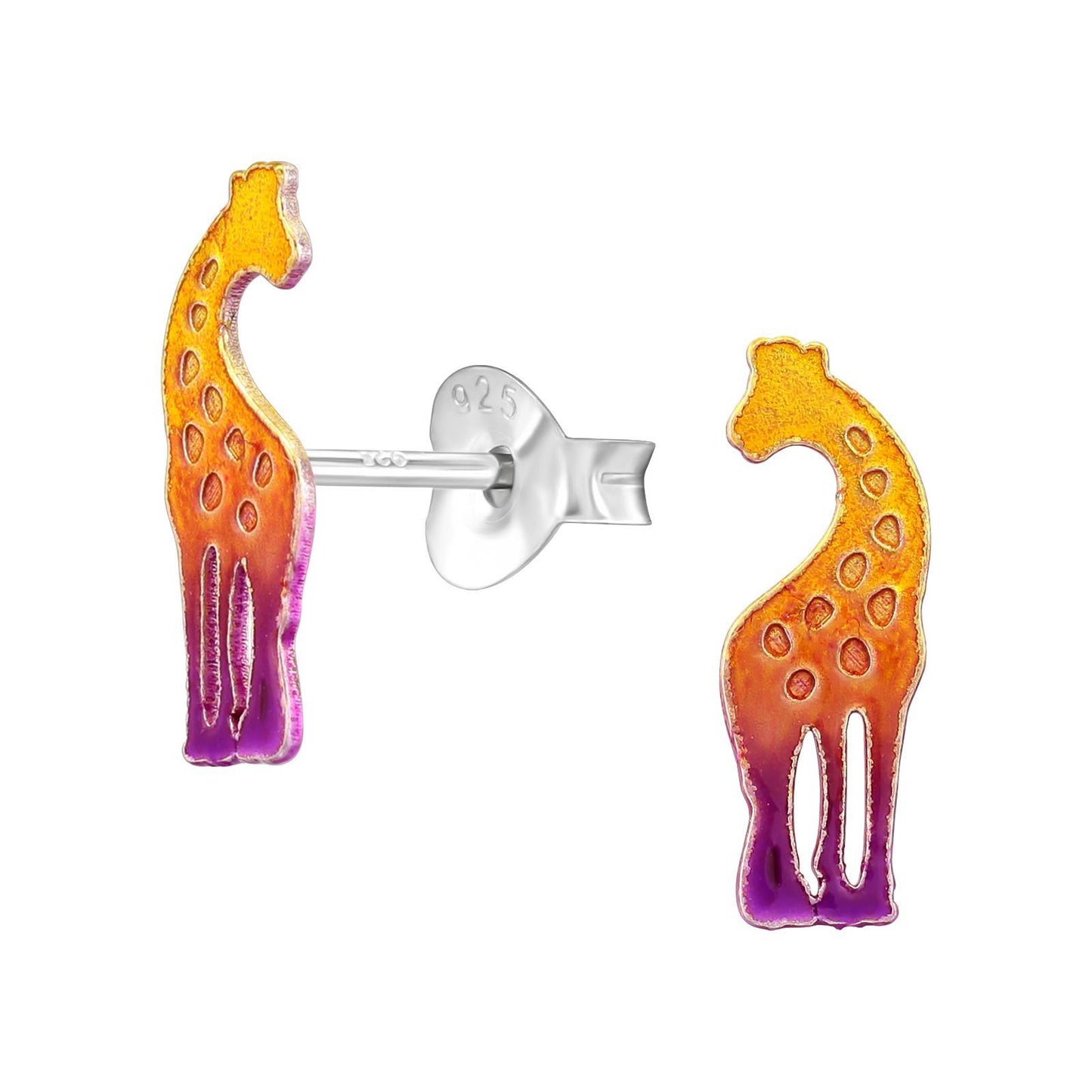 Kinder Ohrringe Giraffe aus 925 Silber
