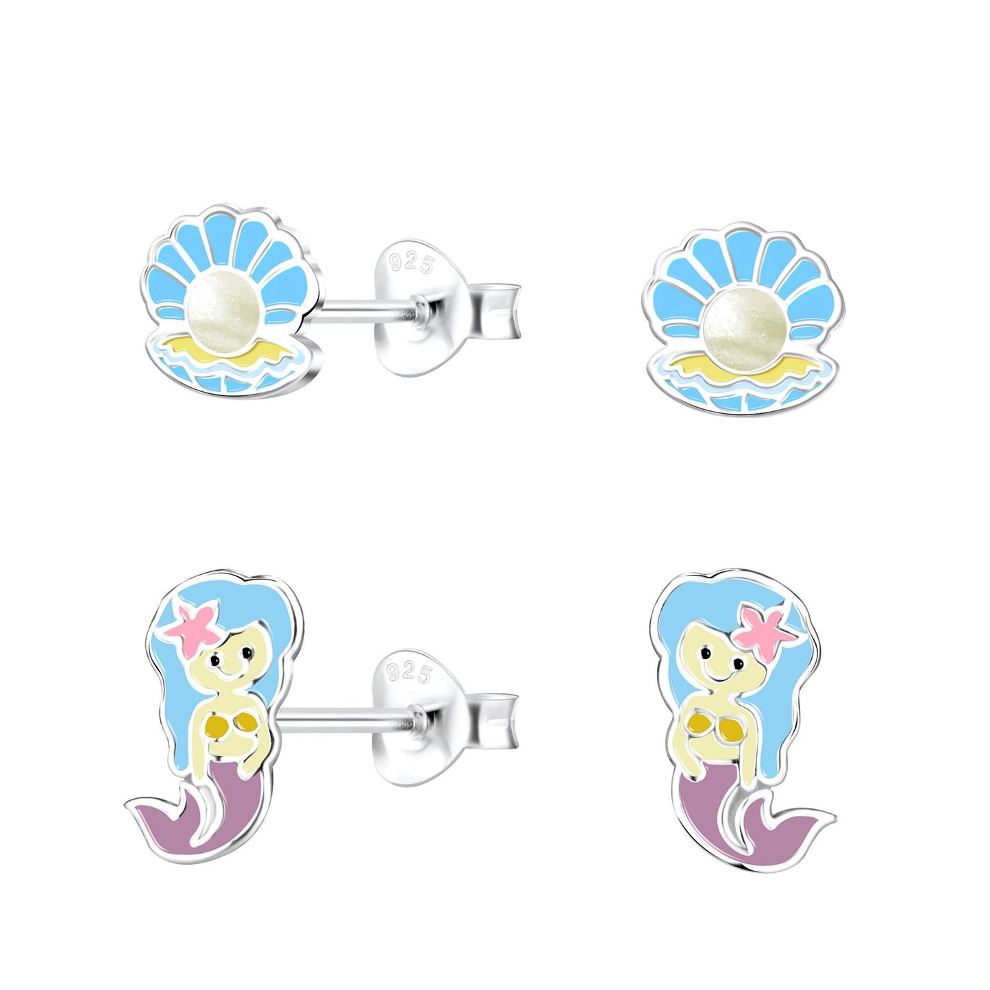 Kinder Ohrringe-Set Meeresliebhaber aus 925 Silber