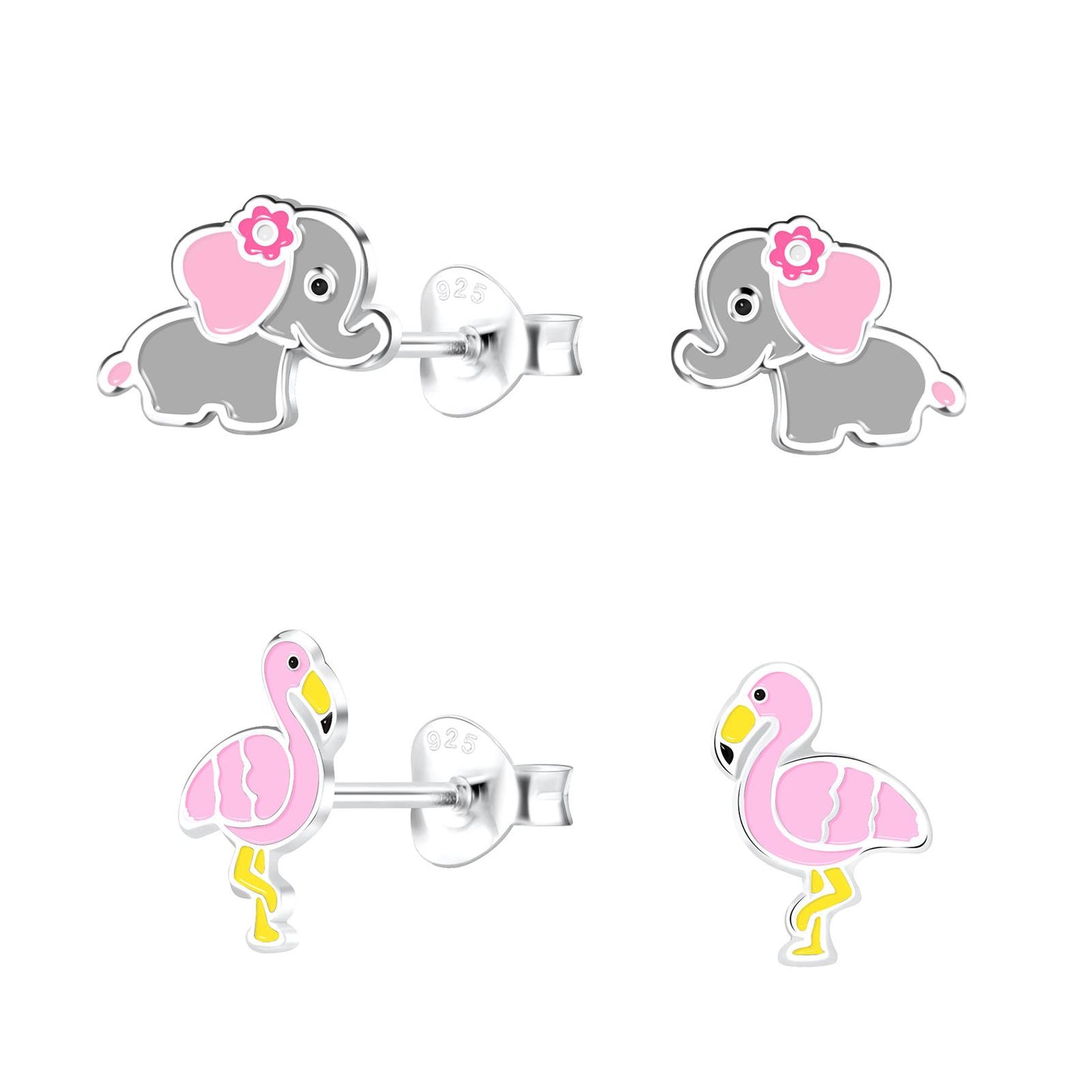 Kinder Ohrringe-Set Tier aus 925 Silber