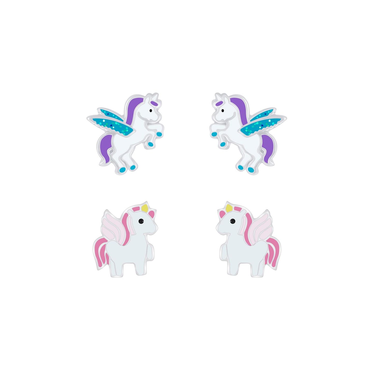 Kinder Ohrringe-Set Einhorn aus 925 Silber