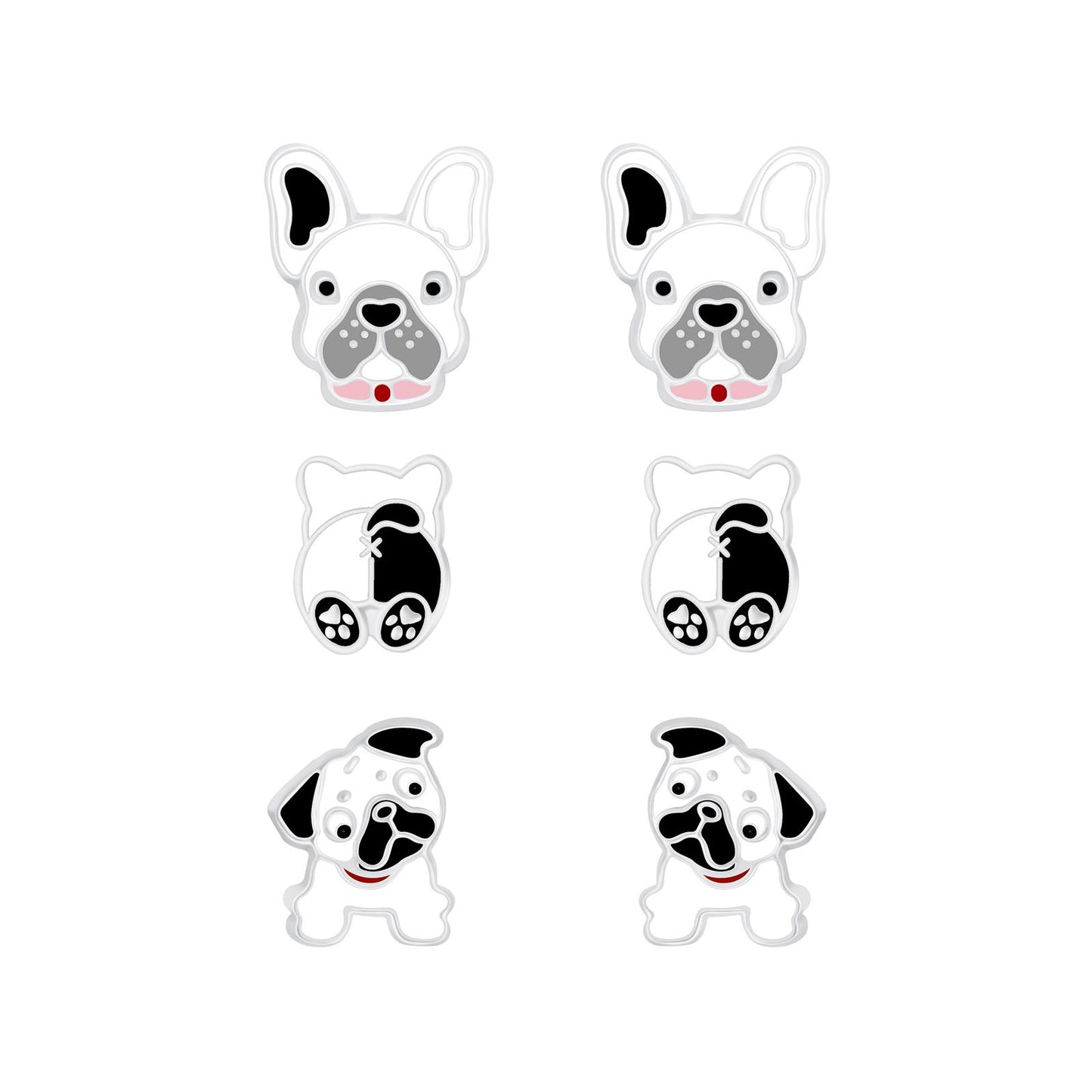 Kinder Ohrringe-Set Hundeliebhaber aus 925 Silber