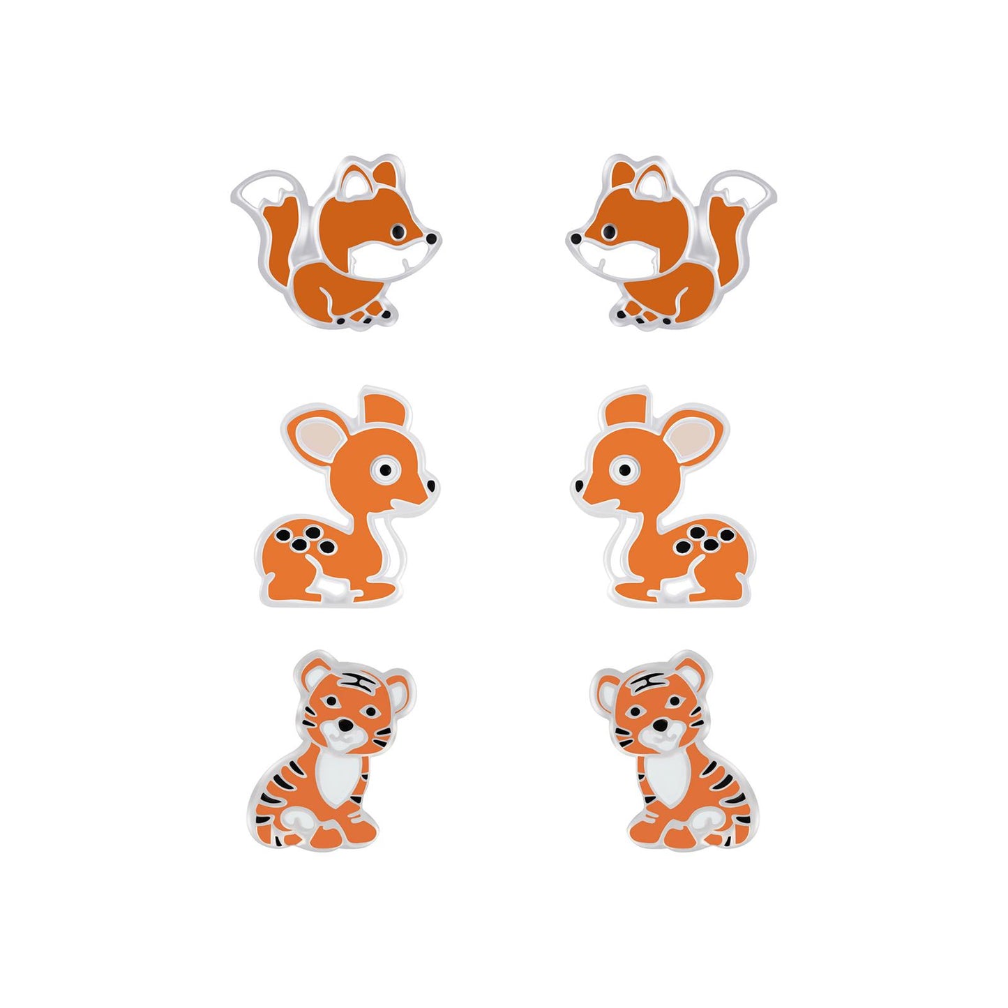 Kinder Ohrringe-Set Tier aus 925 Silber