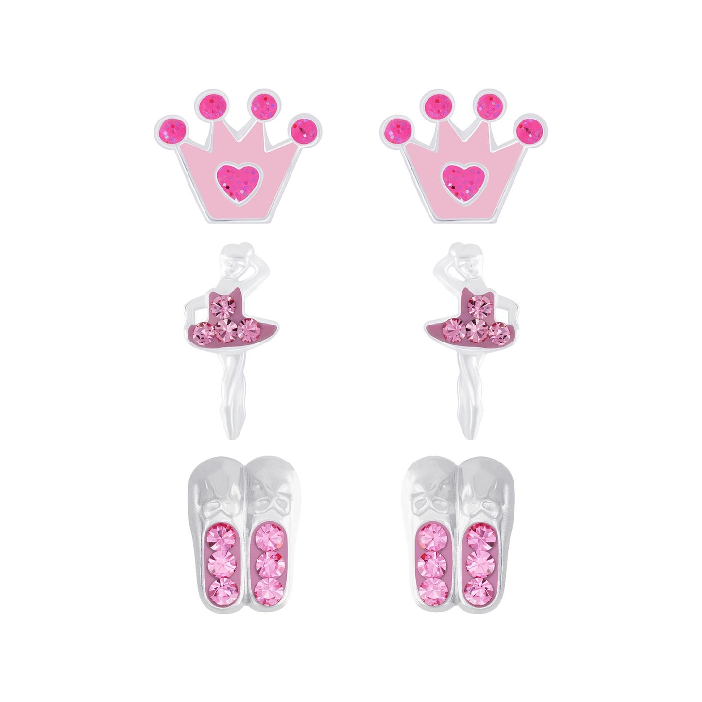 Kinder Ohrringe-Set Ballerina aus 925 Silber