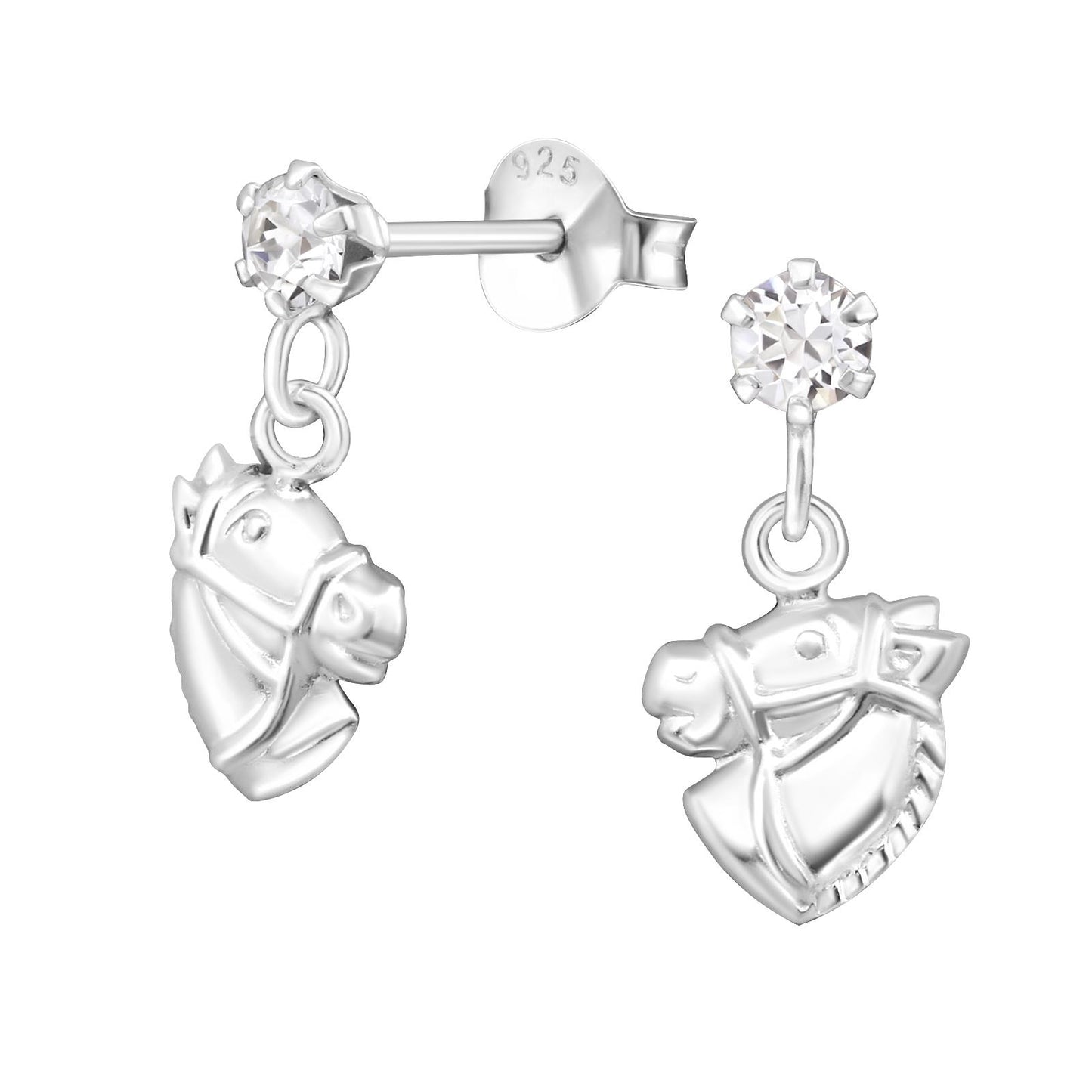 Mädchen Ohrringe Pferd aus 925 Silber