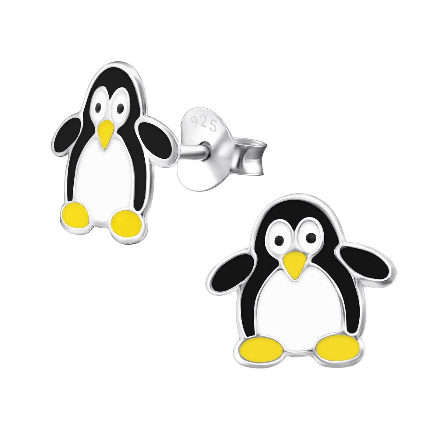 Kinder Ohrringe Pinguin aus 925 Silber