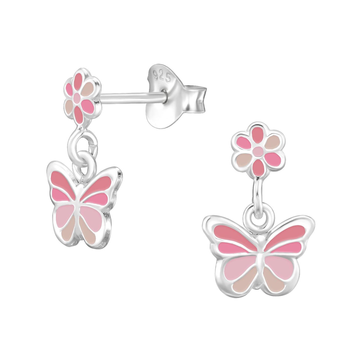 Mädchen Ohrringe Schmetterling aus 925 Silber