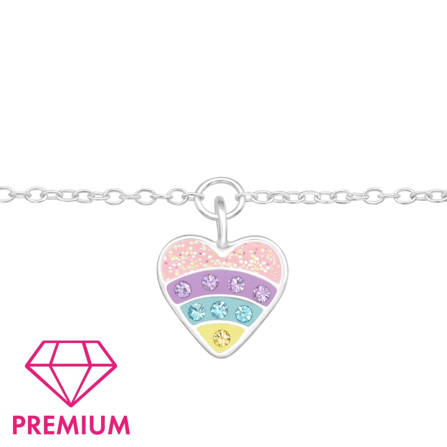 Kinder Armband Herz aus 925 Silber